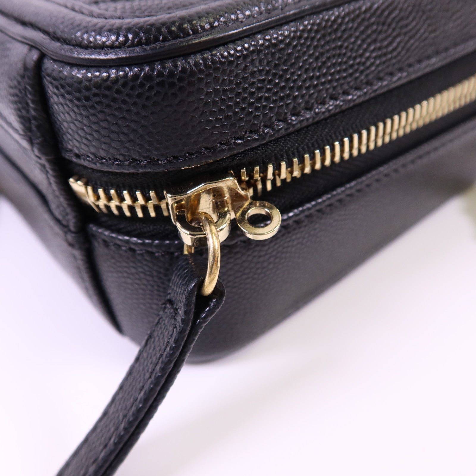 CHANEL 牛皮皮革Vanity Case金扣手挽肩背兩用袋