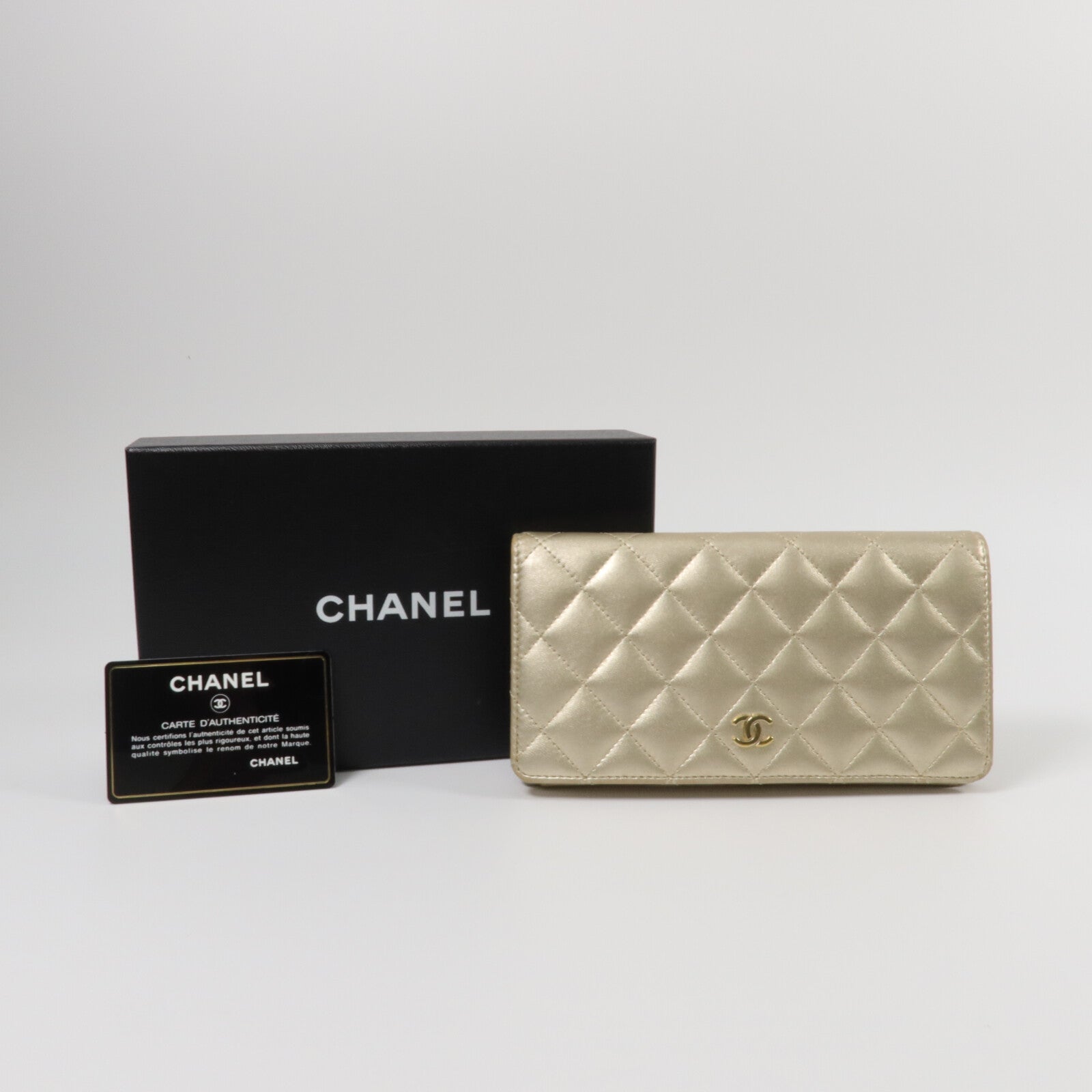 CHANEL 羊皮皮革Long Wallet長錢包