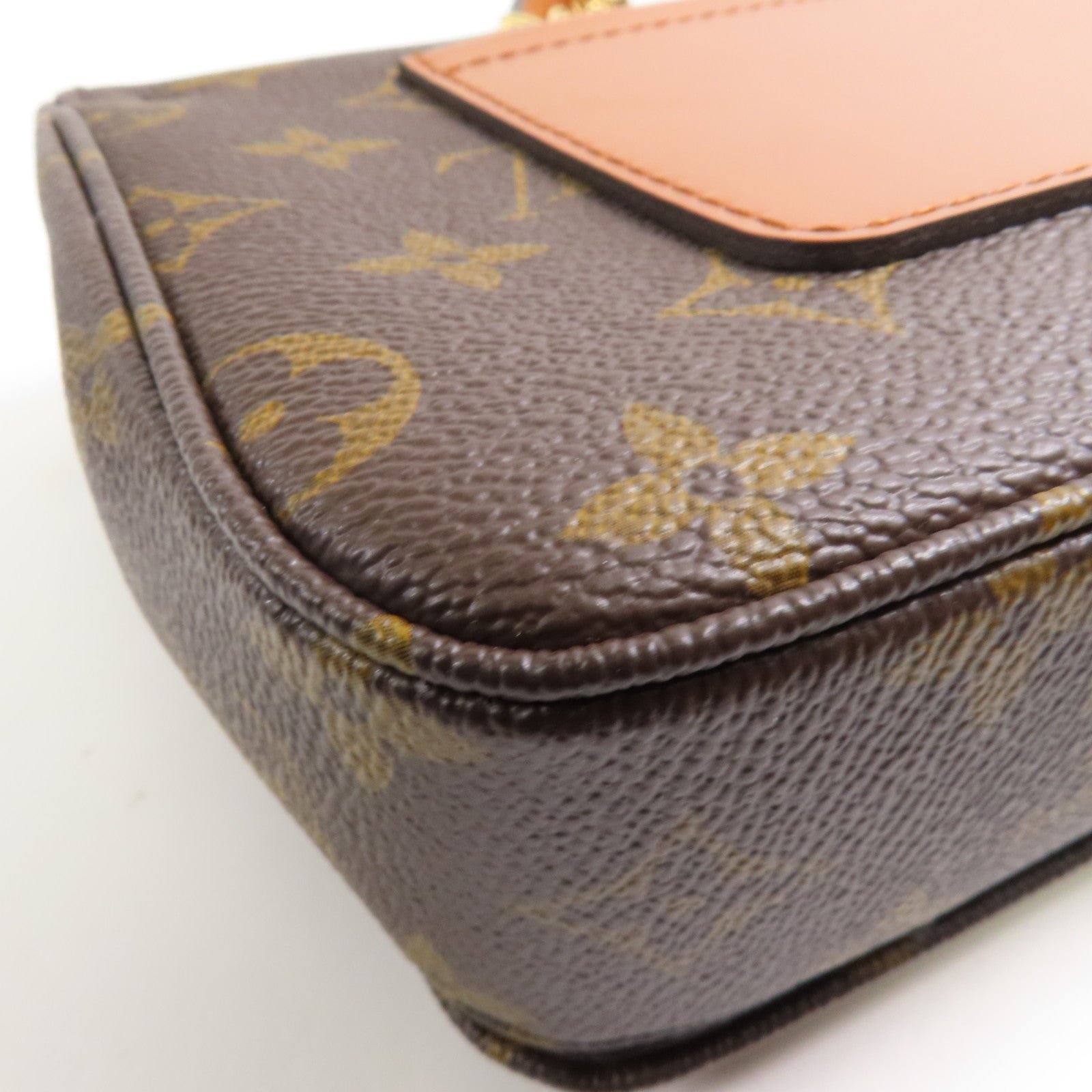 LOUIS VUITTON Monogram Marceau金扣鏈帶肩背袋棕色