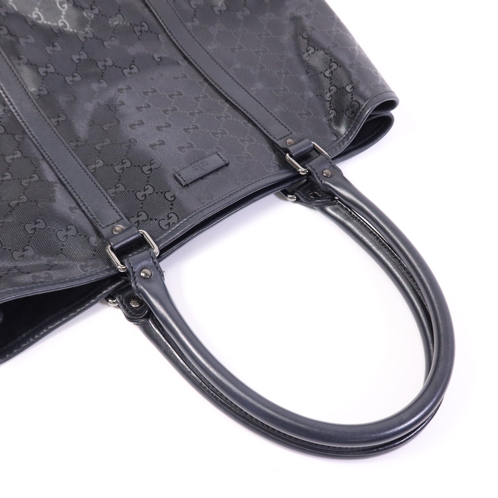 GUCCI 塗層帆布Hand Bag銀扣手挽袋