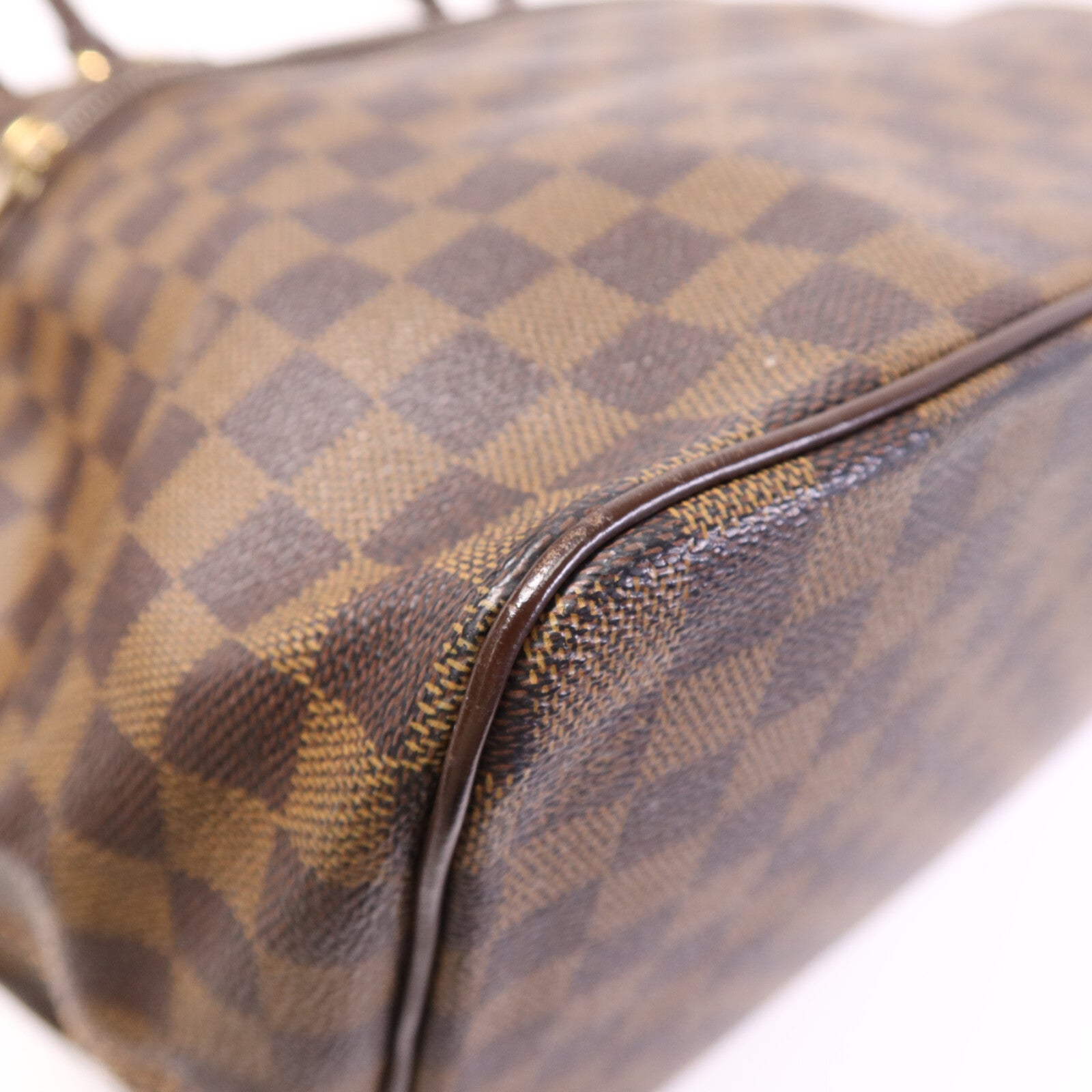 LOUIS VUITTON Damier Saleya GM金扣手挽袋