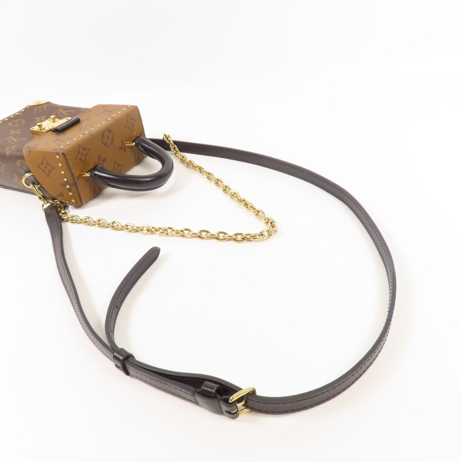 LOUIS VUITTON LV GHW Camera Box 2 Way Chain Shoulder Bag Monogram Reverse M82465