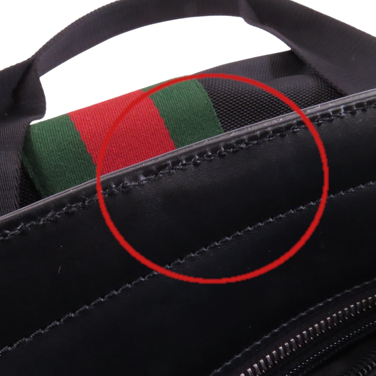 GUCCI 尼龍Tote Bag銀扣肩背袋
