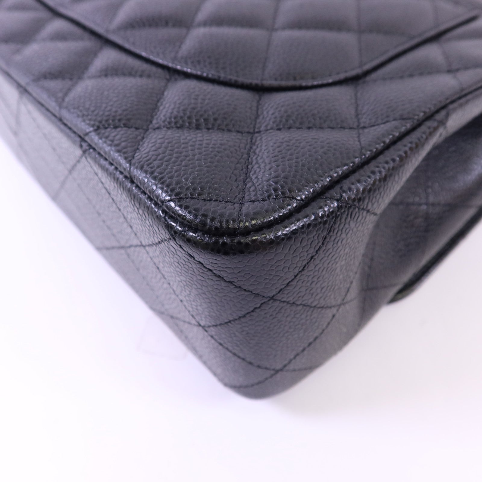 CHANEL 牛皮皮革Large Classic金扣鏈帶肩背袋