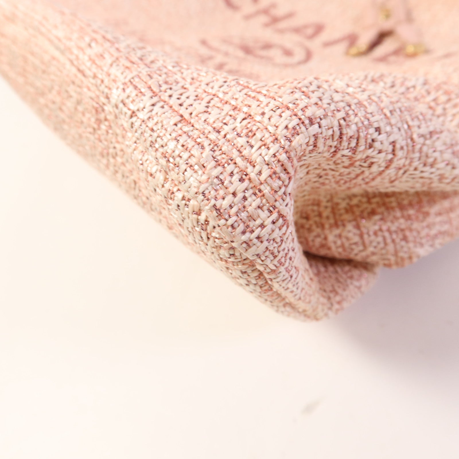 CHANEL 帆布Deauville Backpack金扣背包