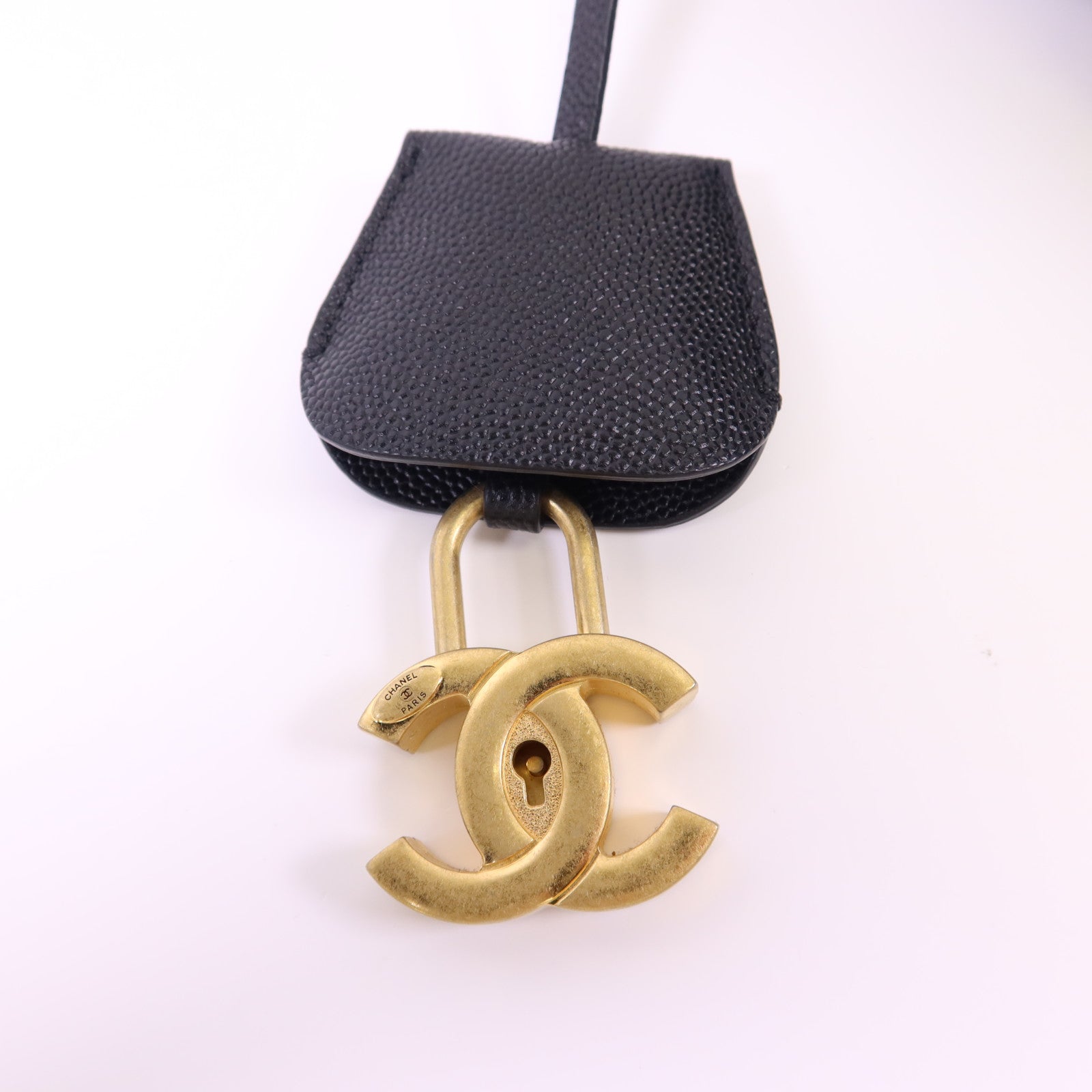 CHANEL 牛皮皮革Vanity Case金扣手挽肩背兩用袋