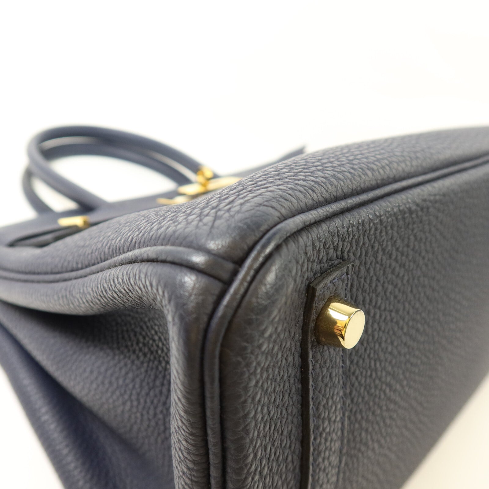 HERMES Togo皮革Birkin 30手挽袋Bleu Nuit