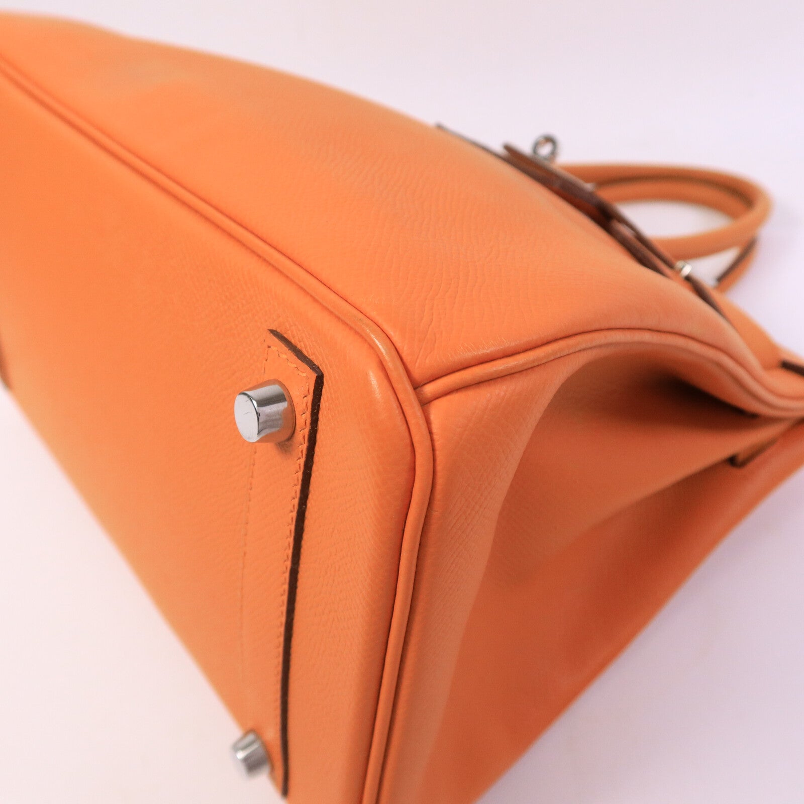 HERMES Epsom皮革Birkin 30手挽袋Orange