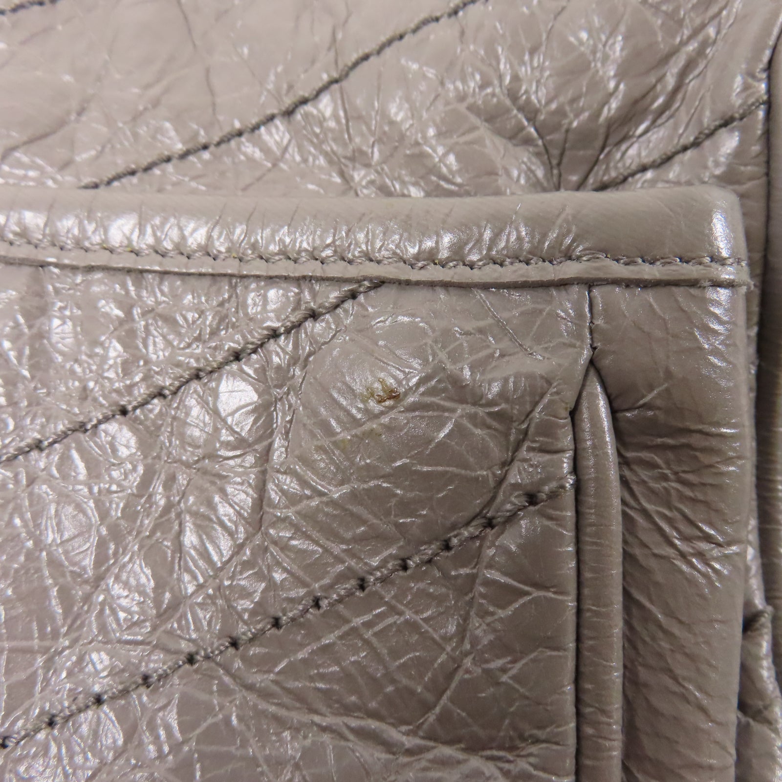 SAINT LAURENT 牛皮皮革Niki Bag銀扣鏈帶肩背袋灰色
