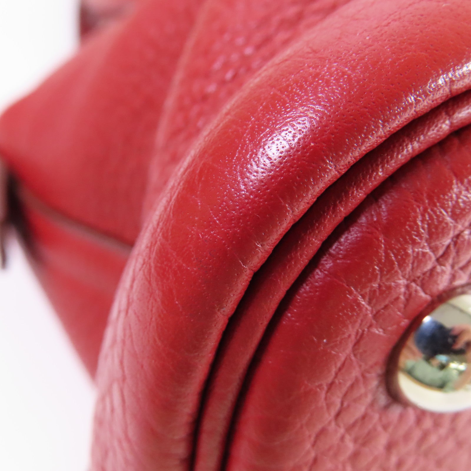 HERMES Clemence皮革Bolide 31 2Way Shoulder Bag銀扣手挽肩背兩用袋Q5  Rouge Casaque/卡薩克紅色