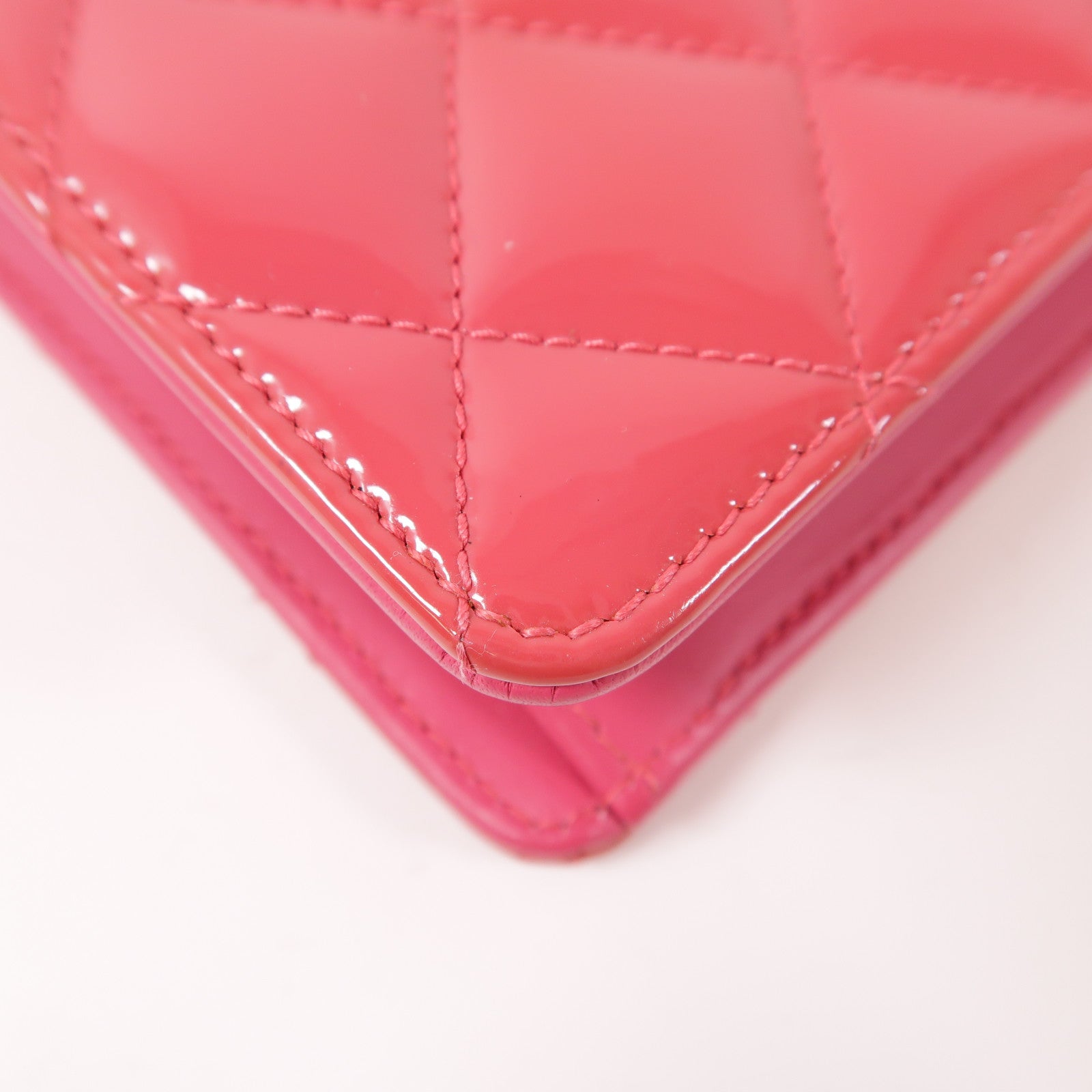 CHANEL 【激減優惠】漆皮皮革Long Wallet銀扣長錢包