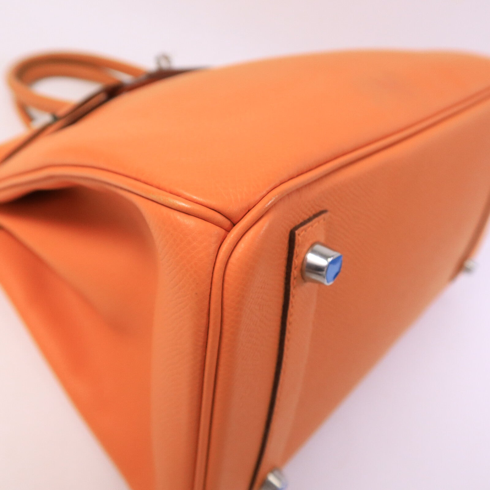 HERMES Epsom皮革Birkin 30手挽袋Orange