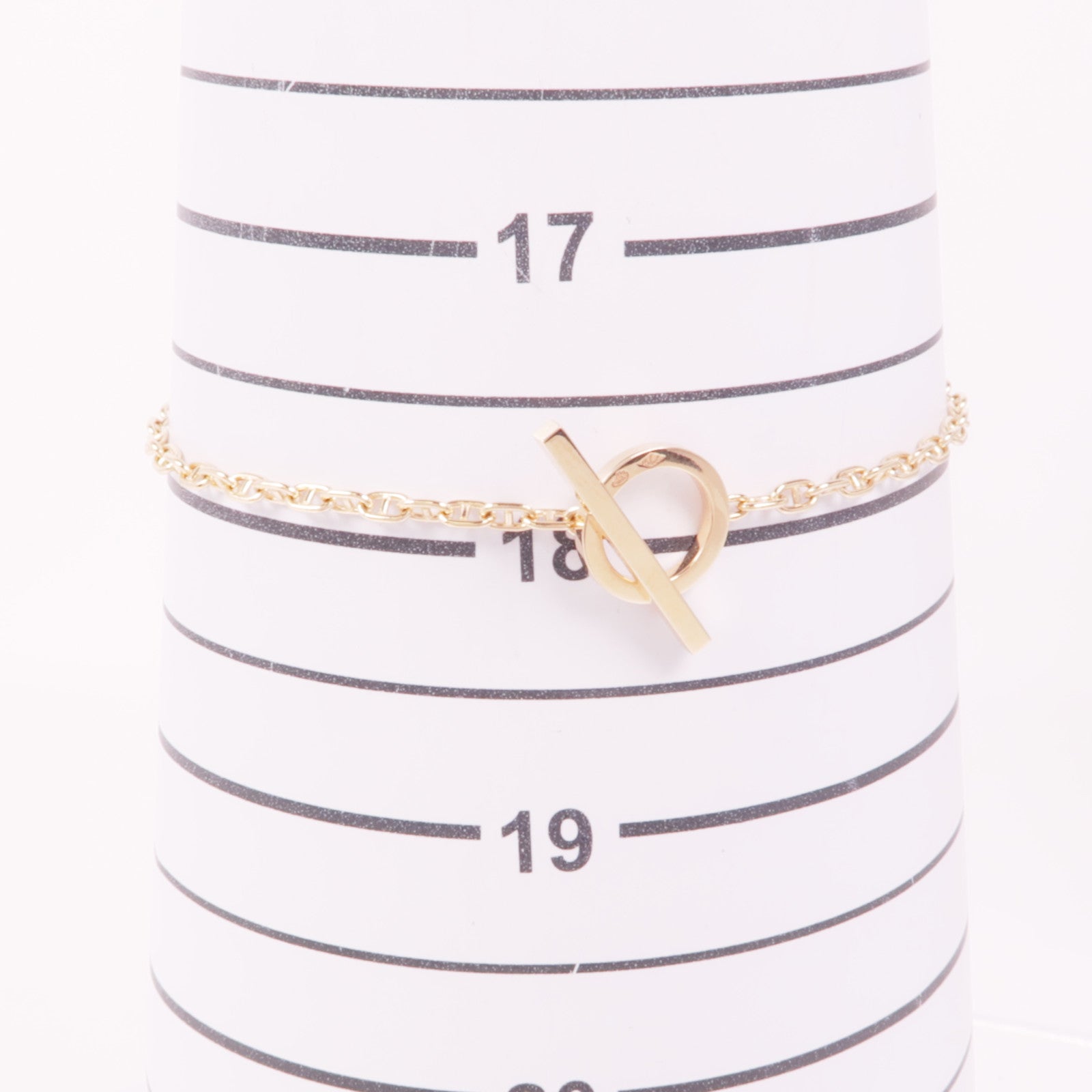 HERMES 18K玫瑰金/鑽石Chaine D'ancre Bracelet手鏈