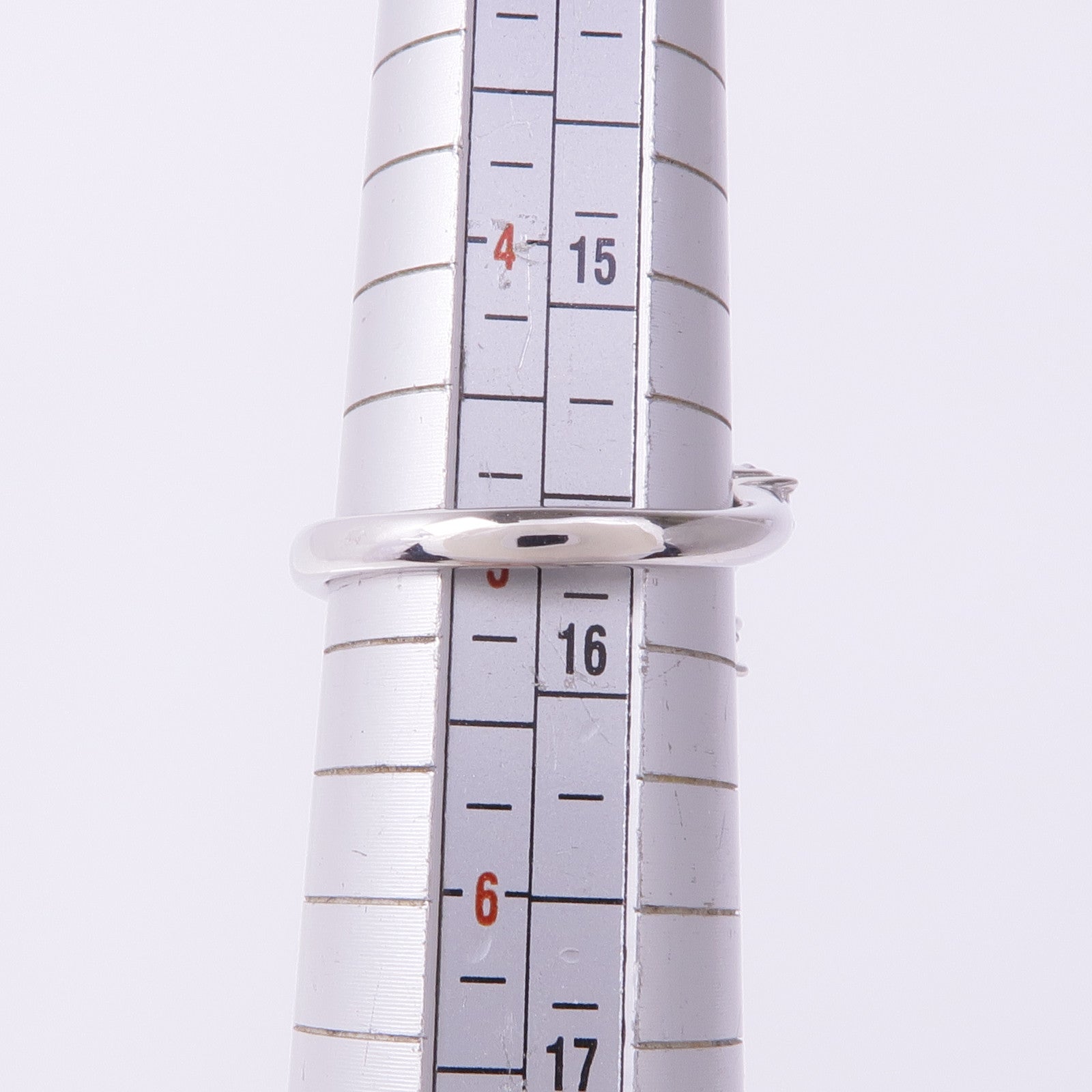 JEWELRY PT900鉑金Ruby Diamond Ring紅寶石/鑽石戒指US#5