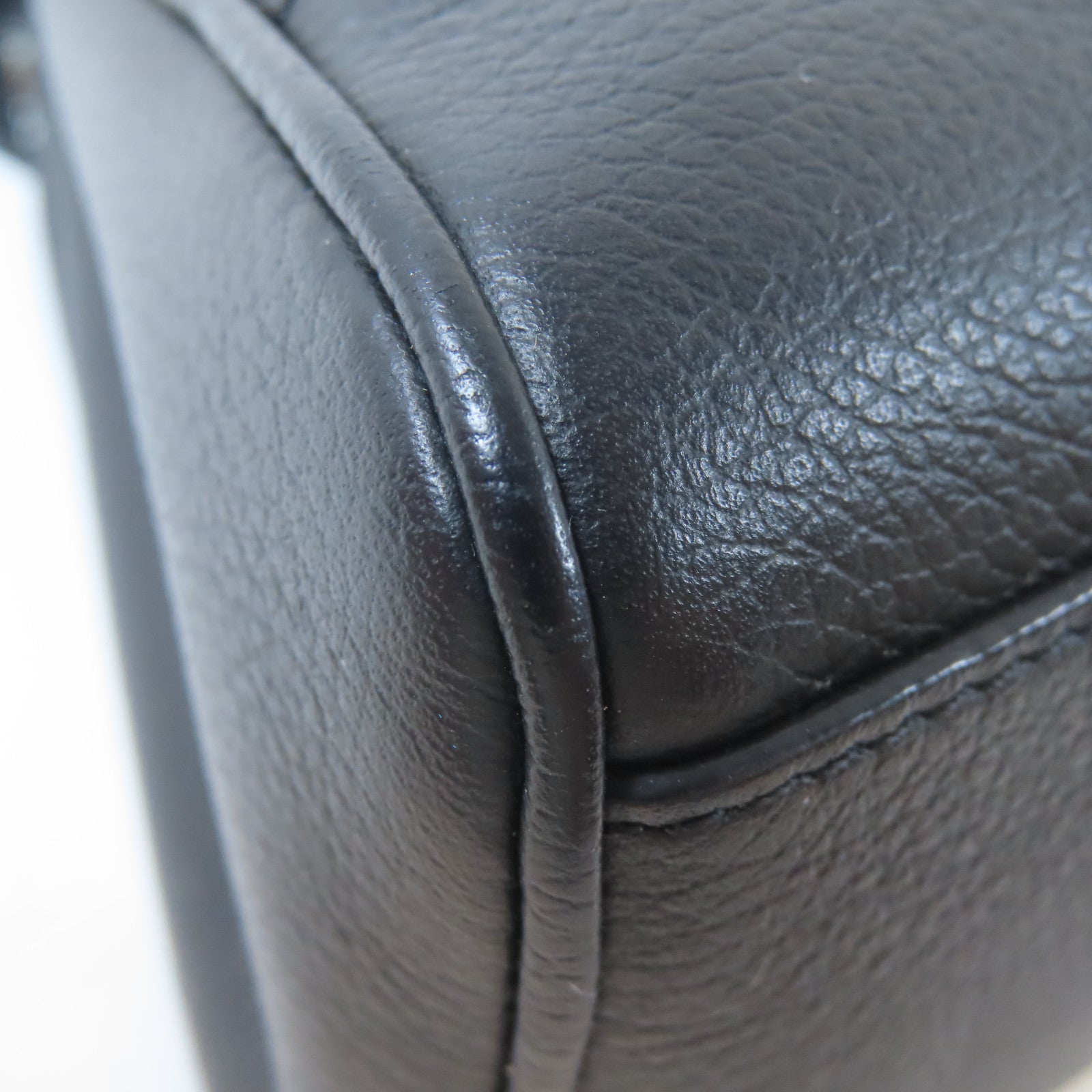 GOYARD 塗層帆布/皮革Saigon銀扣手挽肩背兩用袋黑色