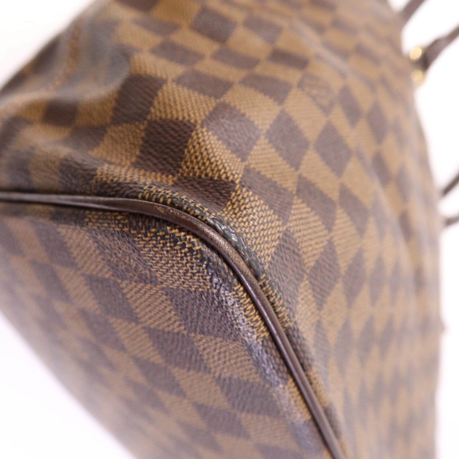 LOUIS VUITTON Damier Saleya GM金扣手挽袋
