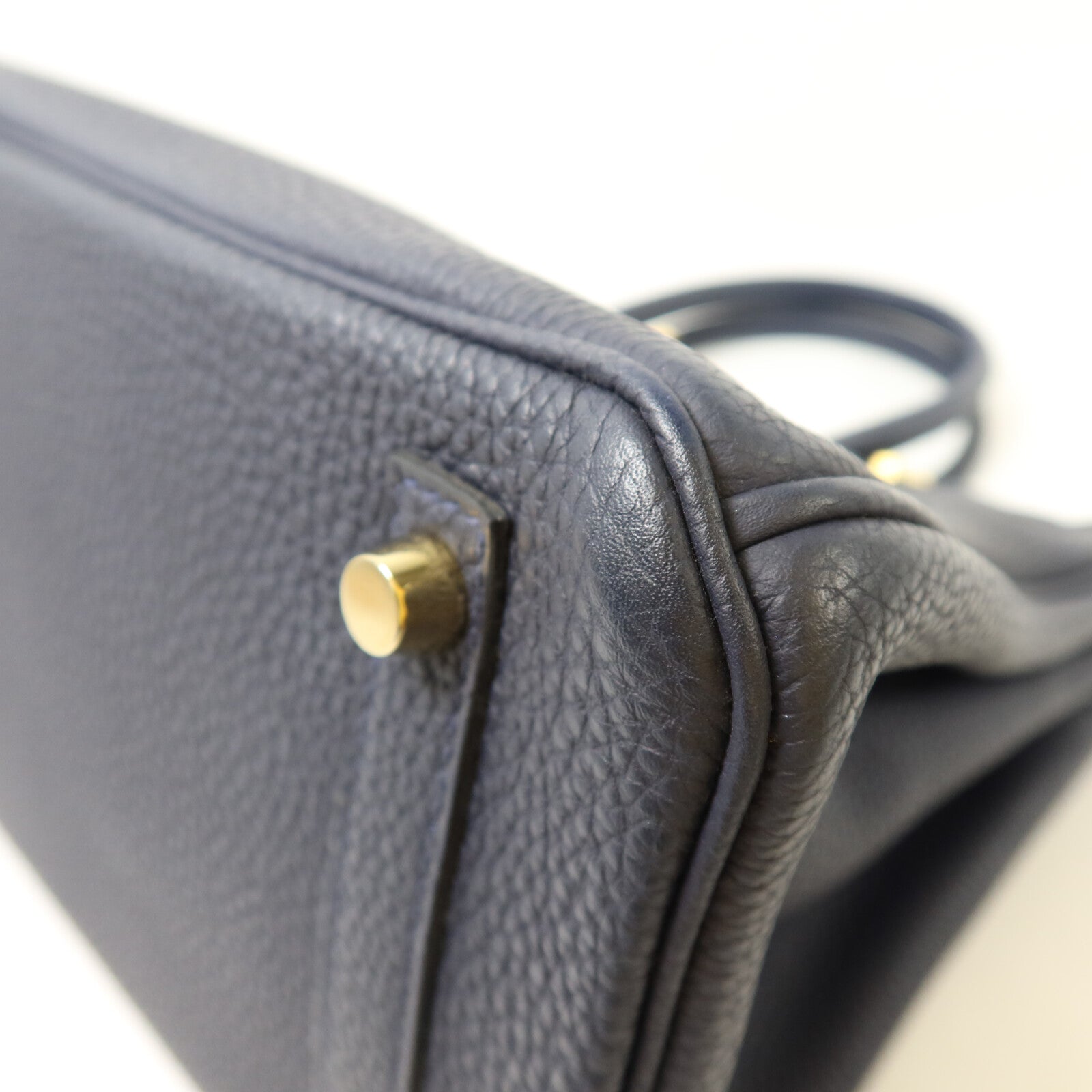 HERMES Togo皮革Birkin 30手挽袋Bleu Nuit