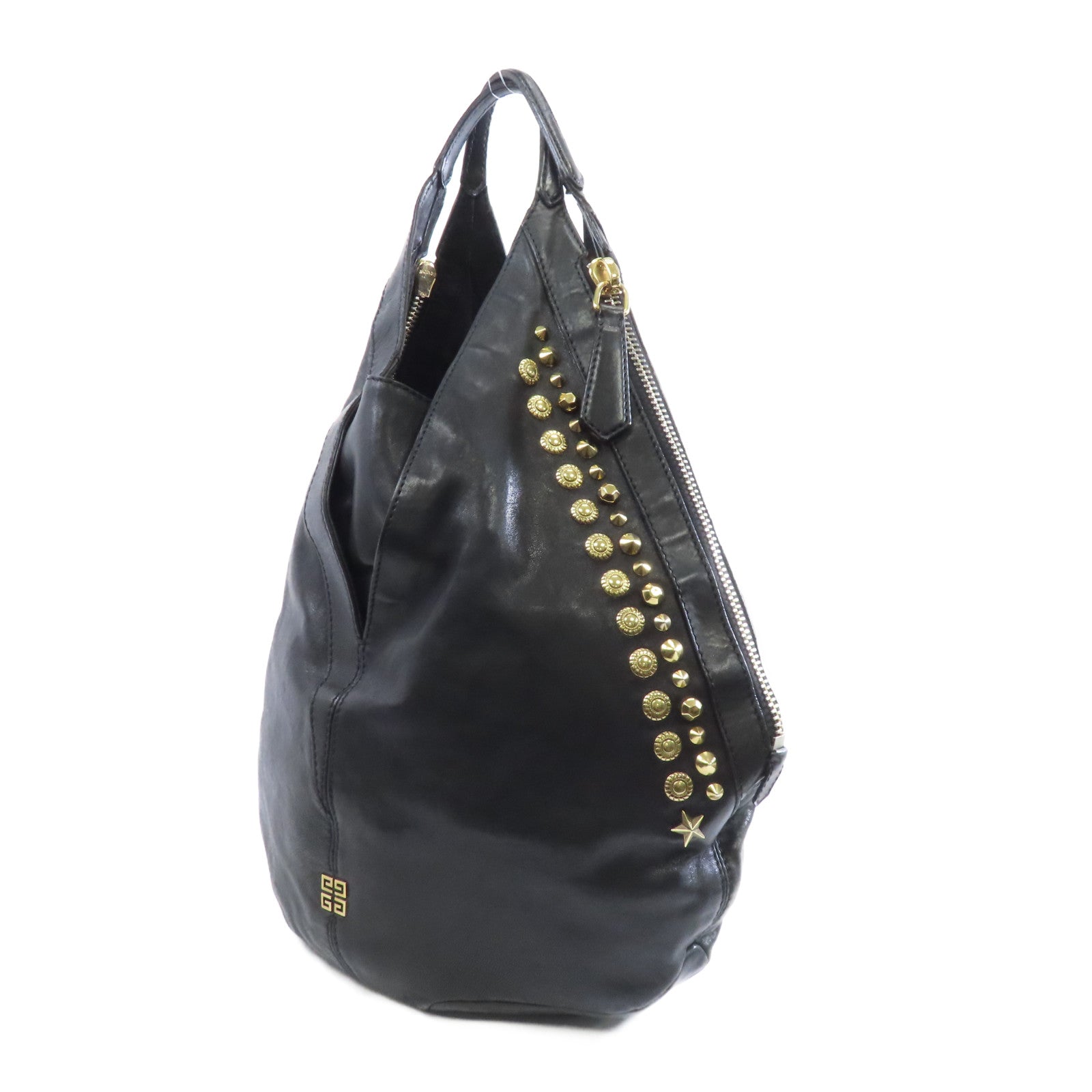 GIVENCHY 牛皮皮革Shoulder Bag金扣肩背袋黑色