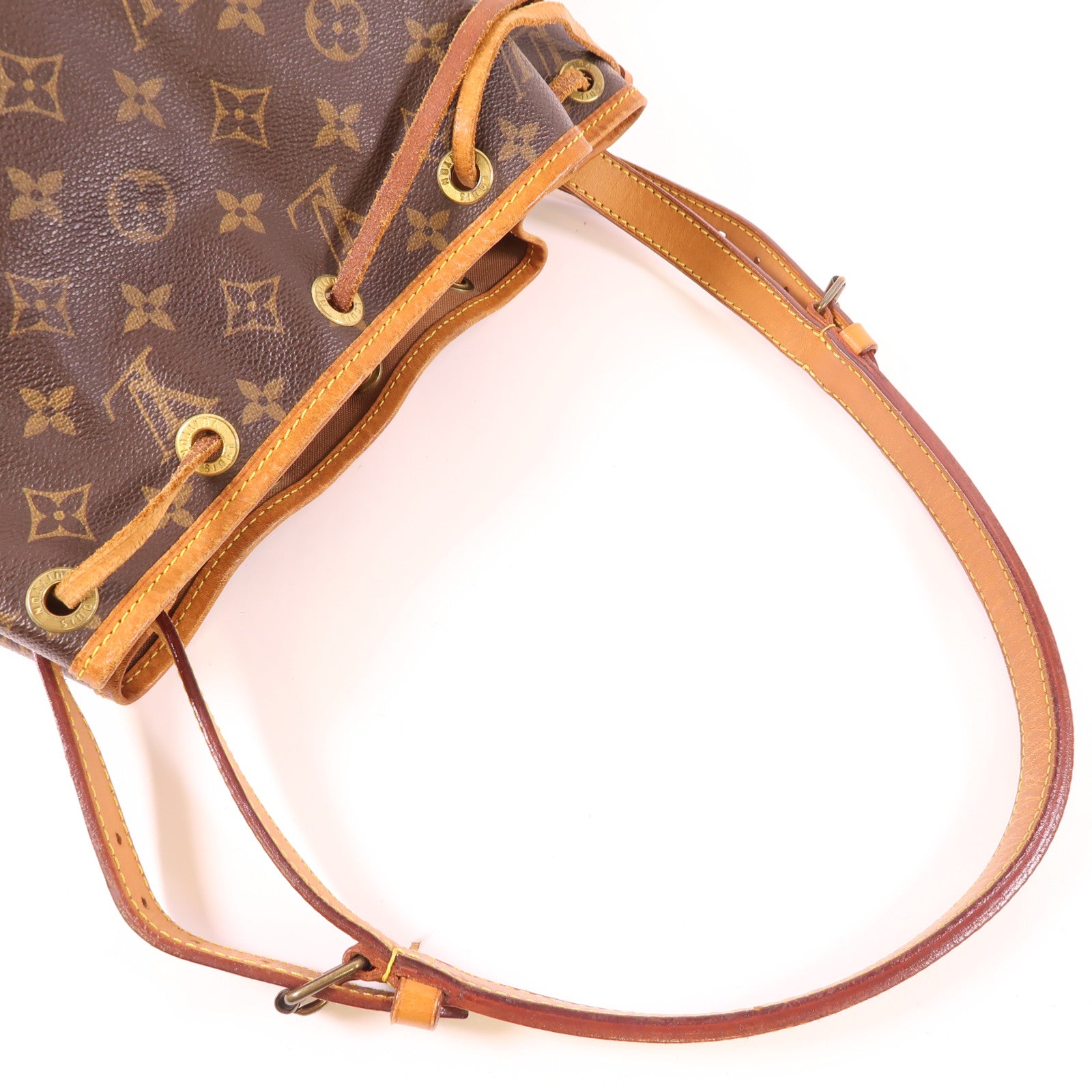 LOUIS VUITTON LV GHW Petit Noe Shoulder Bag M42226 Monogram Brown