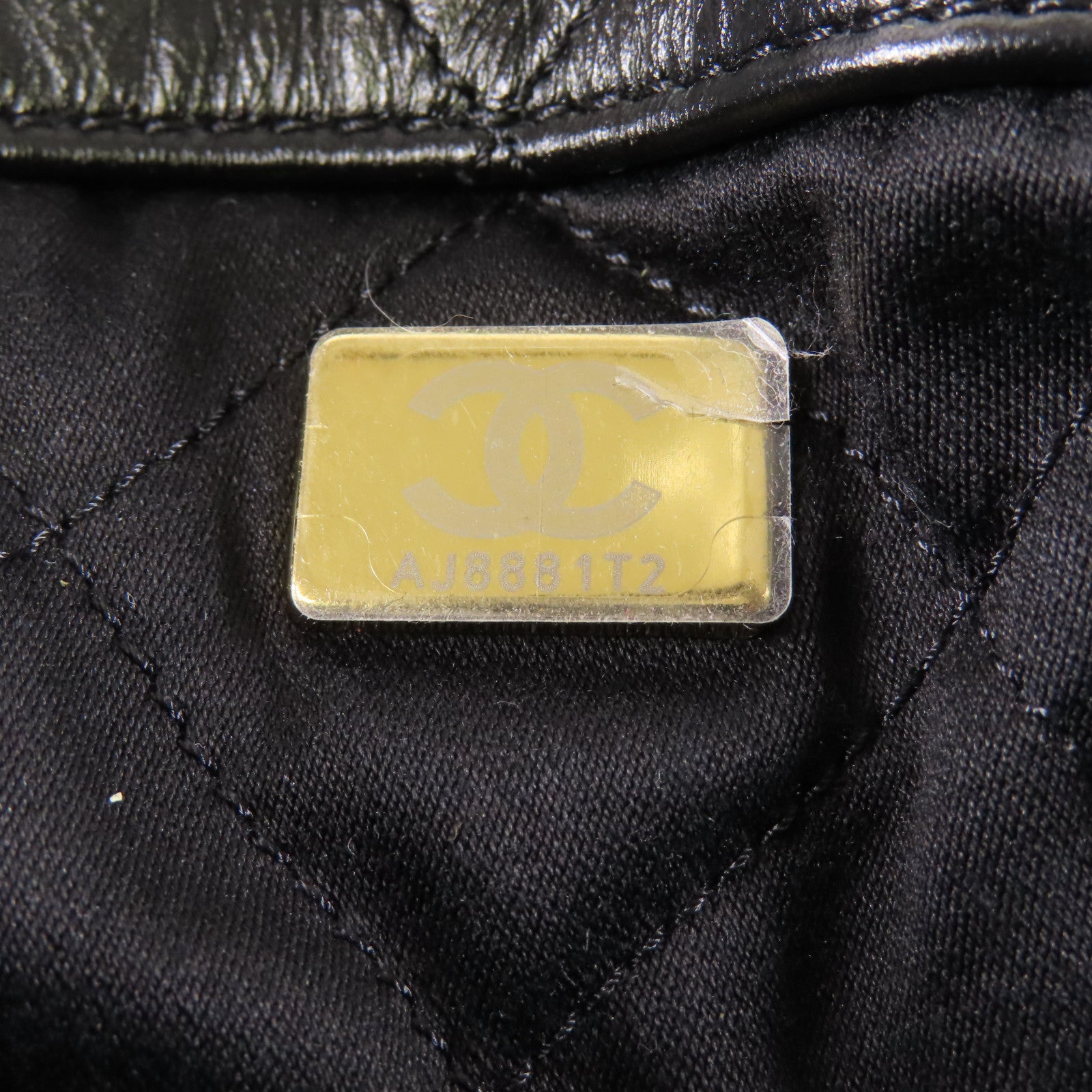 CHANEL GHW Chanel 22 Backpack Rucksack AS3859 Calfskin Leather Black