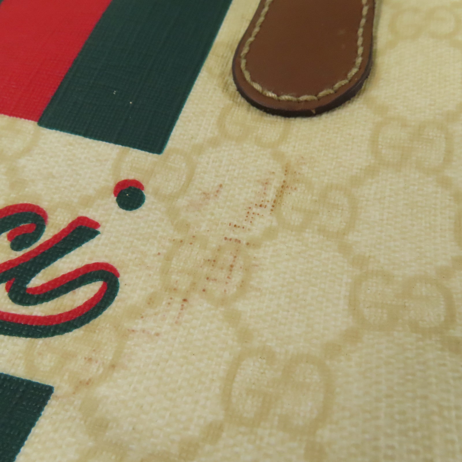 GUCCI 塗層帆布Boston Bag銀扣波士頓包