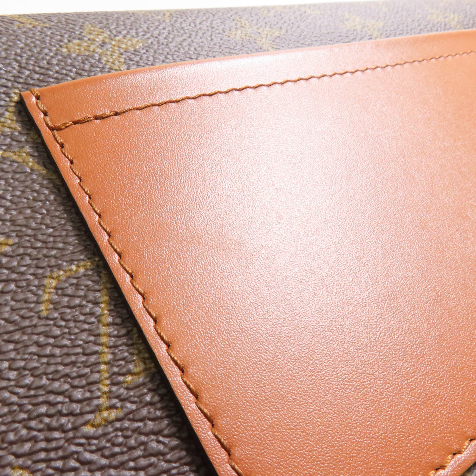 LOUIS VUITTON Monogram Marceau金扣鏈帶肩背袋棕色