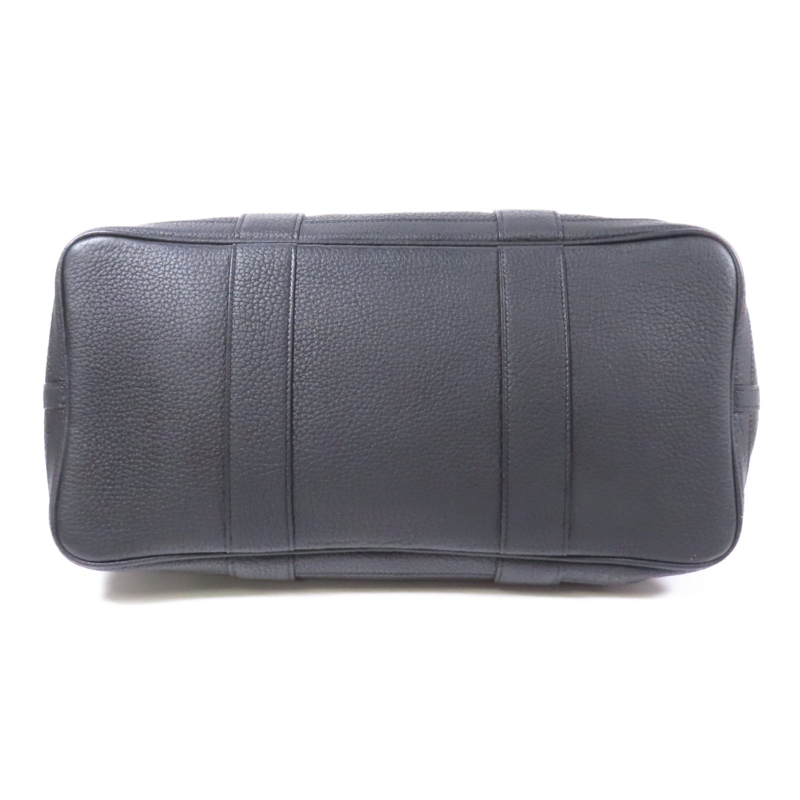 HERMES Negonda皮革Garden Party PM銀扣手挽袋Noir