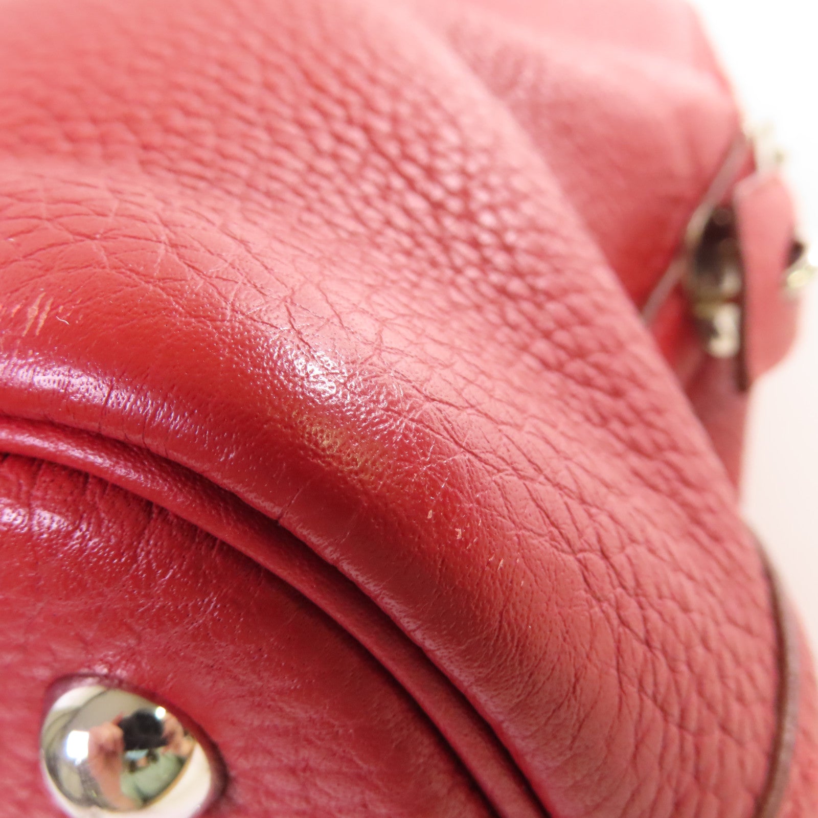 HERMES Clemence皮革Bolide 31 2Way Shoulder Bag銀扣手挽肩背兩用袋Q5  Rouge Casaque/卡薩克紅色