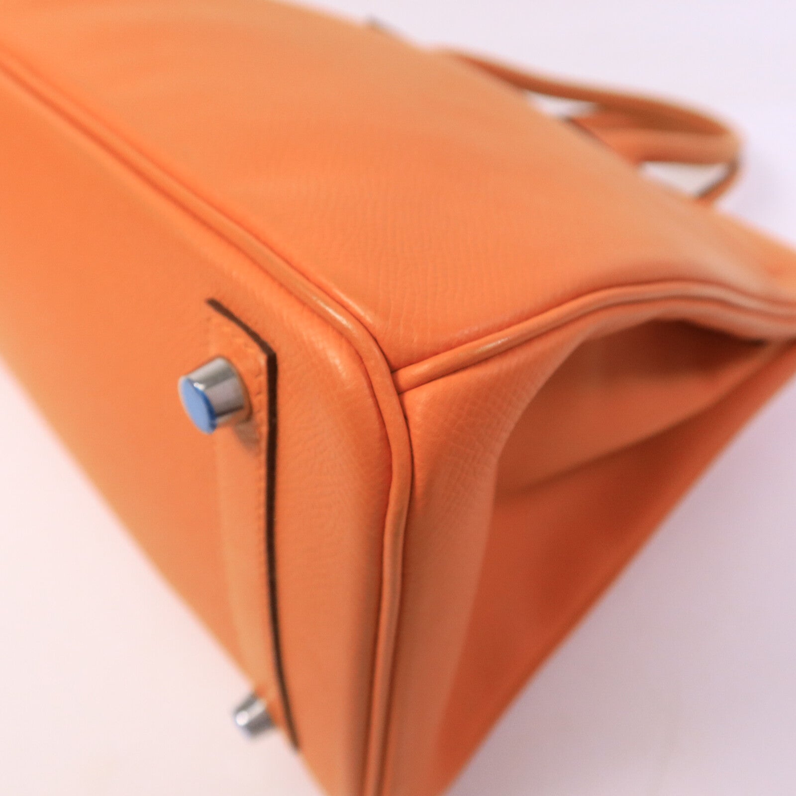 HERMES Epsom皮革Birkin 30手挽袋Orange