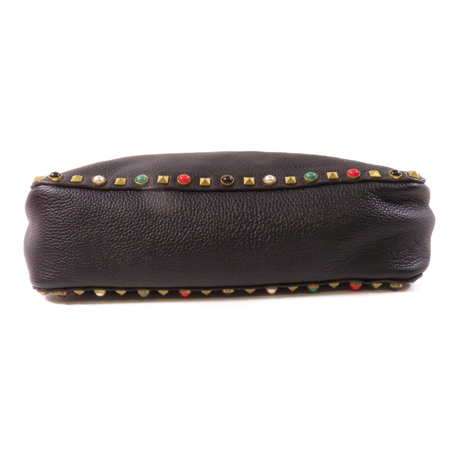 Valentino 【激減優惠】牛皮皮革Tote Bag金扣肩背袋黑色
