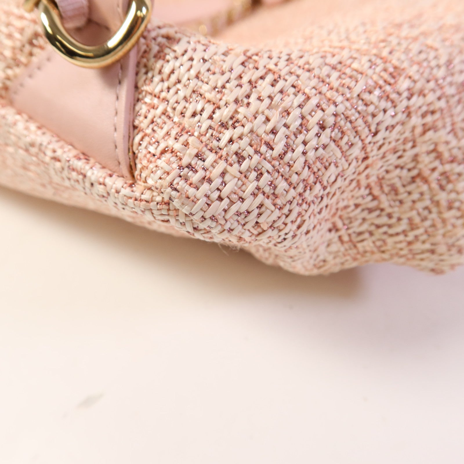 CHANEL 帆布Deauville Backpack金扣背包