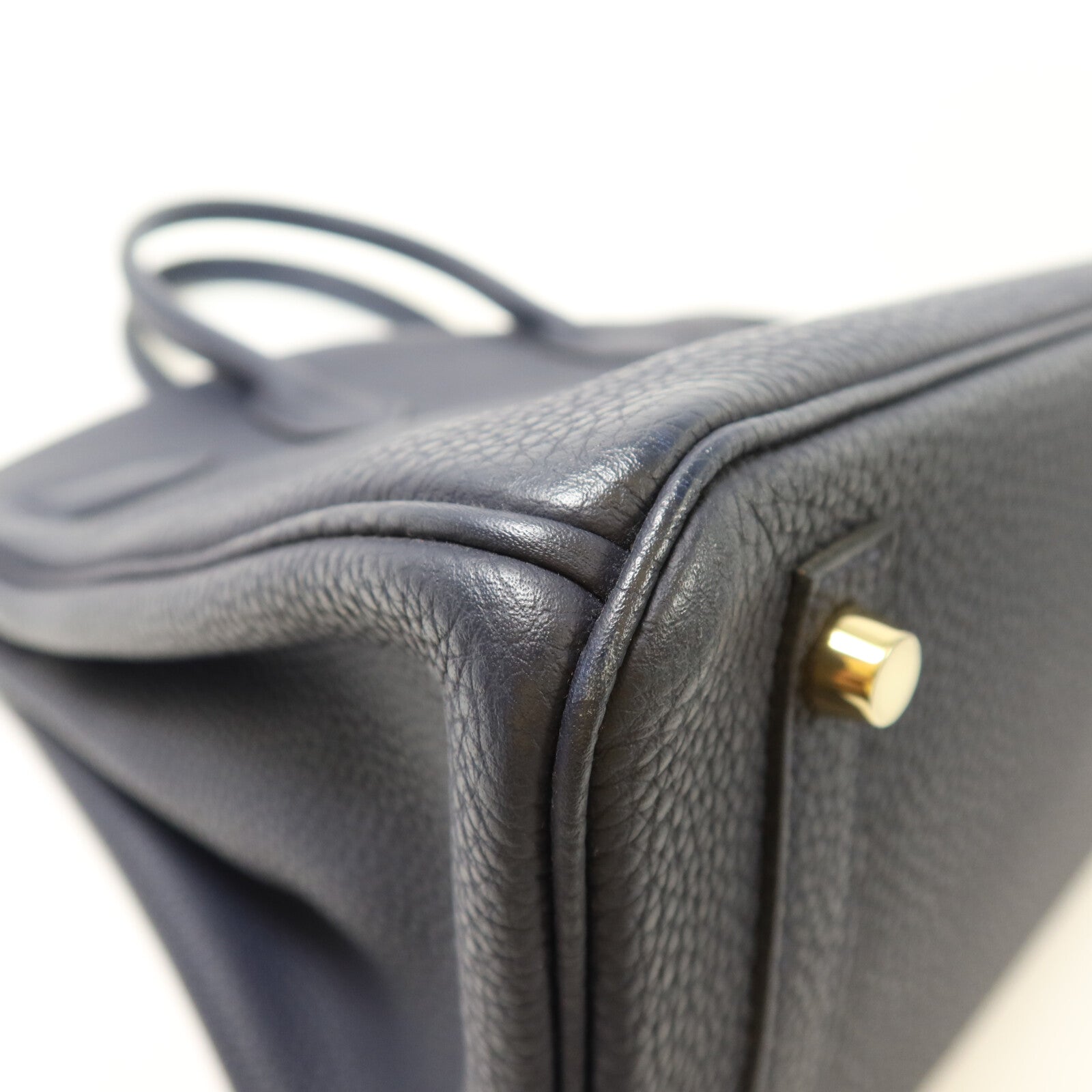 HERMES Togo皮革Birkin 30手挽袋Bleu Nuit