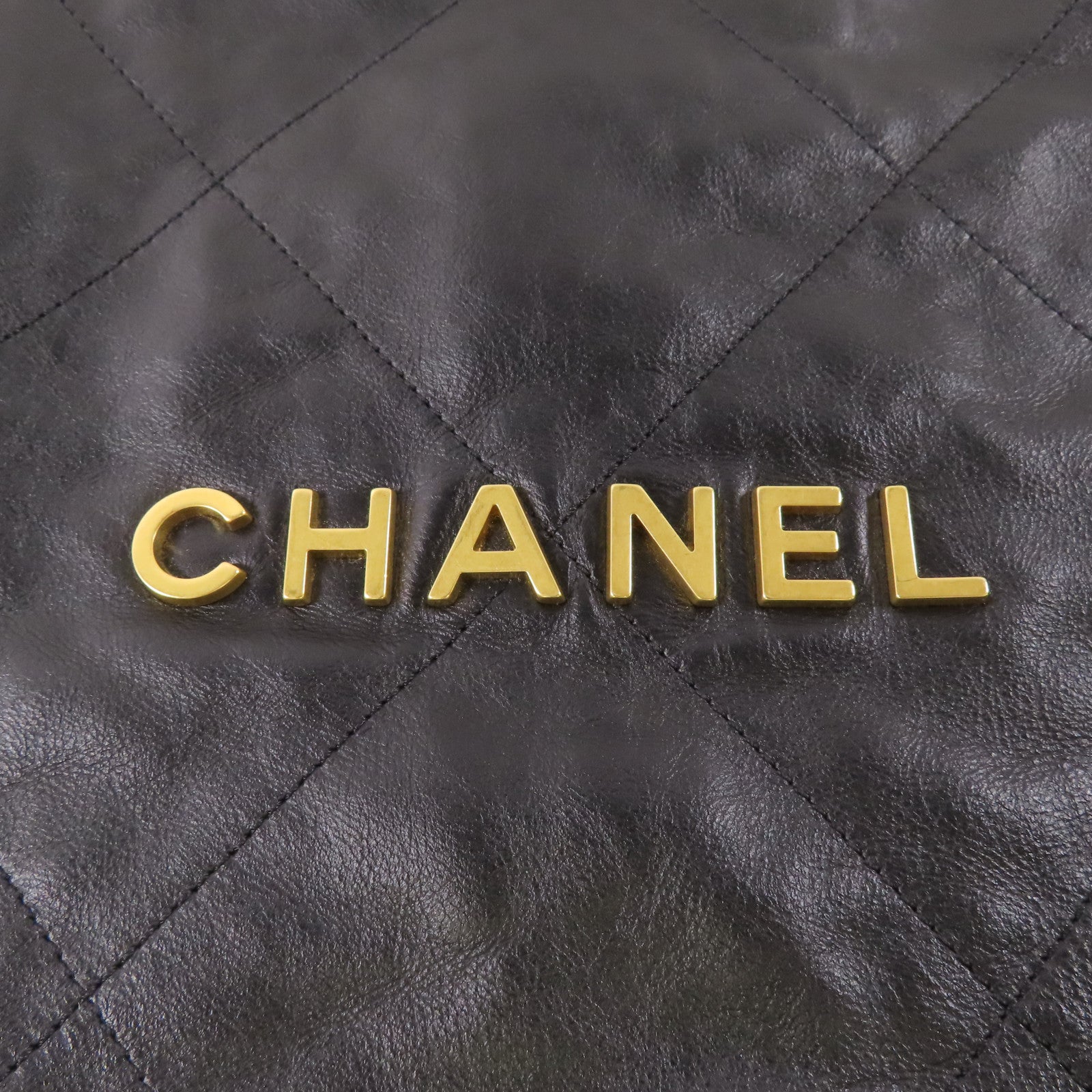 CHANEL GHW Chanel 22 Backpack Rucksack AS3859 Calfskin Leather Black