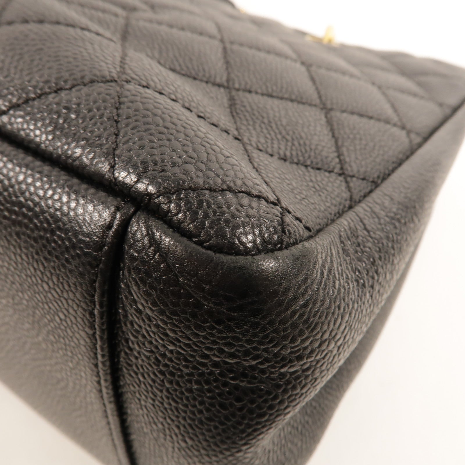 CHANEL 牛皮皮革GST Grand Shopping Tote Bag鏈帶肩背袋