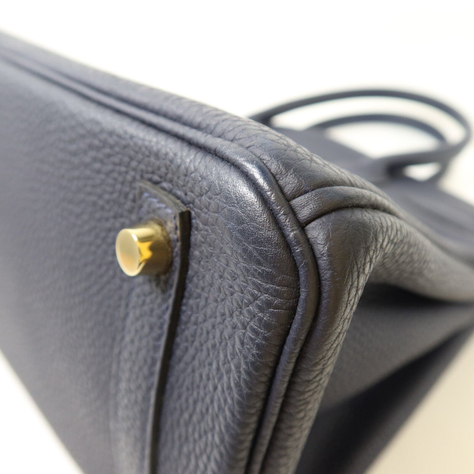 HERMES Togo皮革Birkin 30手挽袋Bleu Nuit