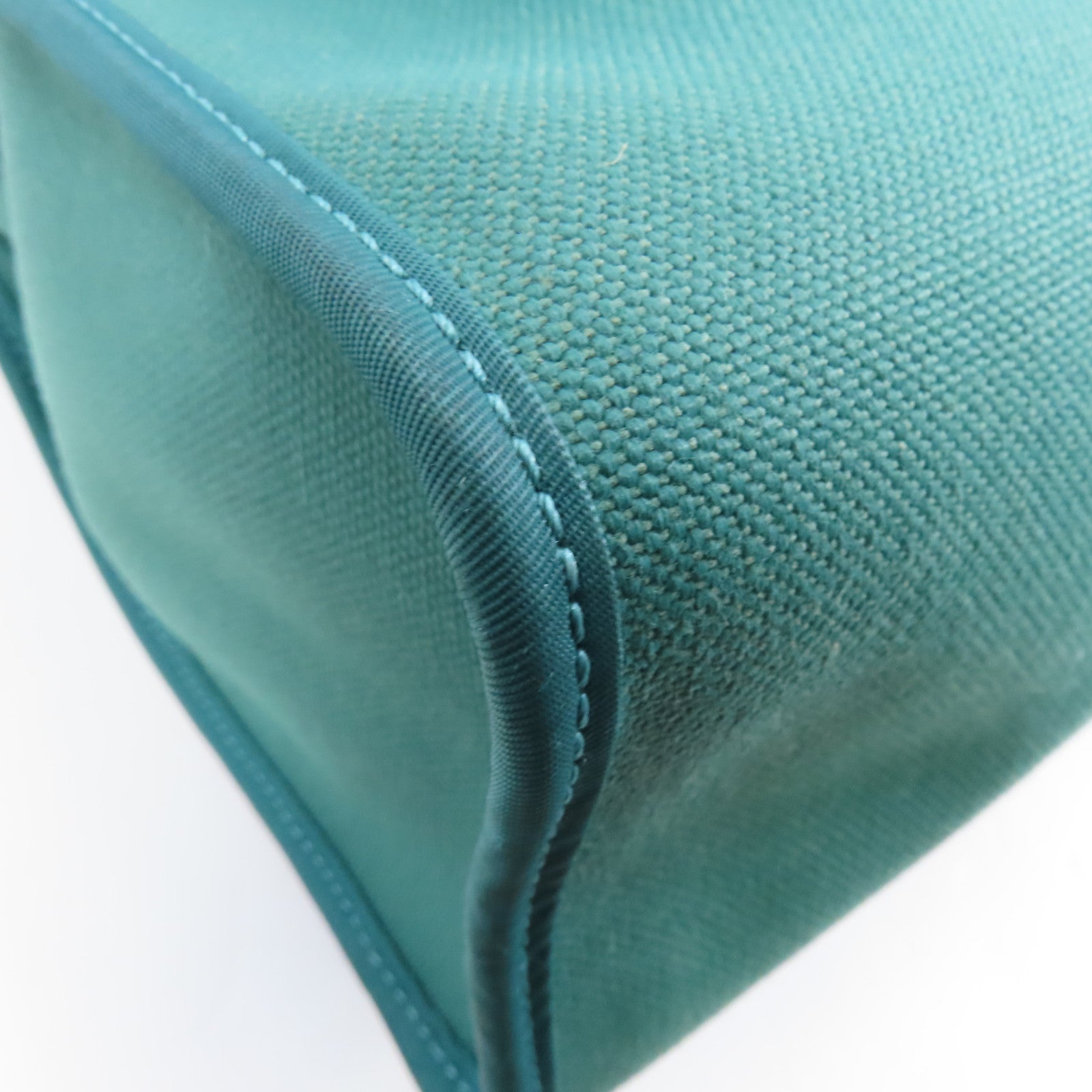 HERMES 帆布Herbag PM銀扣手挽肩背兩用袋綠色
