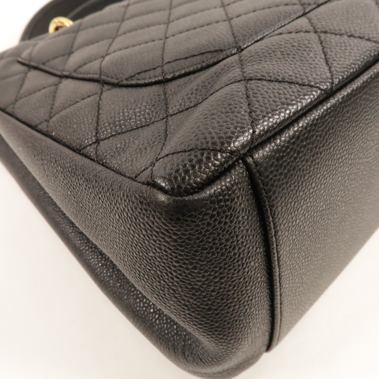 CHANEL 牛皮皮革GST Grand Shopping Tote Bag鏈帶肩背袋