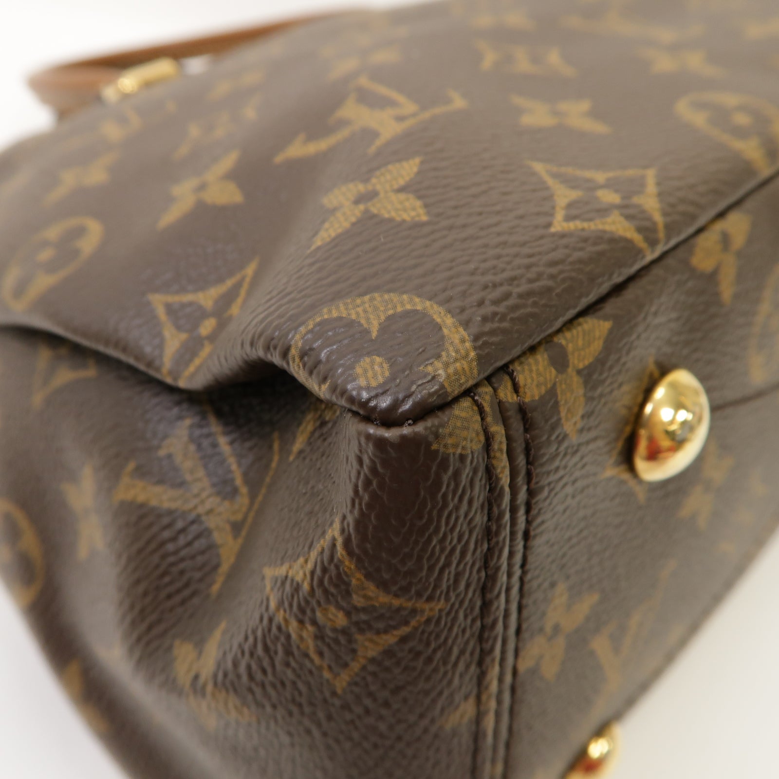 LOUIS VUITTON 【激減優惠】Monogram Pallas金扣手挽肩背兩用袋黑色/棕色