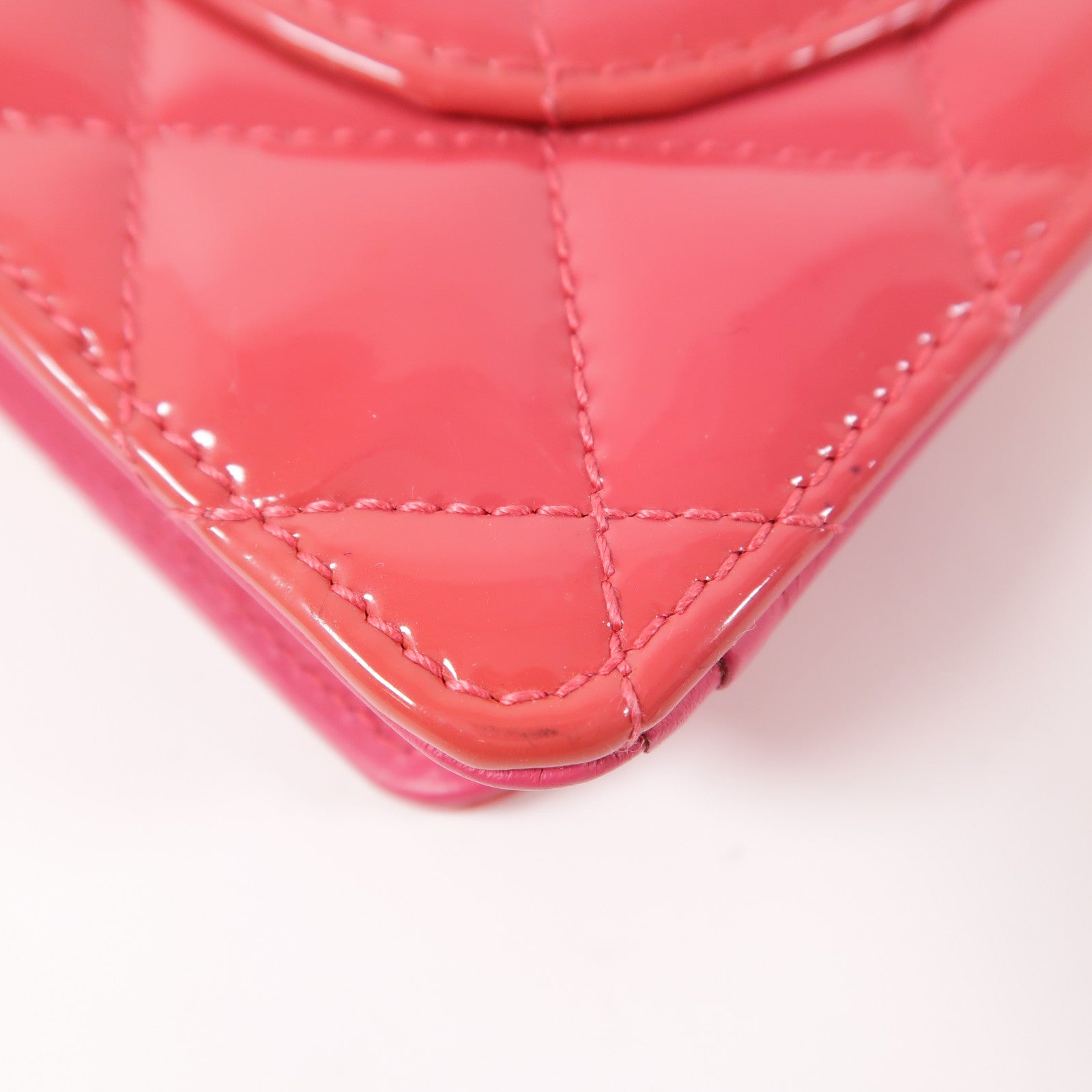 CHANEL 漆皮皮革Long Wallet銀扣長錢包