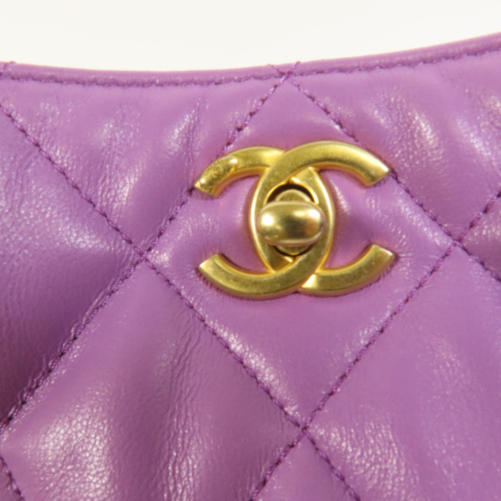 CHANEL 羊皮皮革Pick Me Up Hobo Bag金扣肩背袋