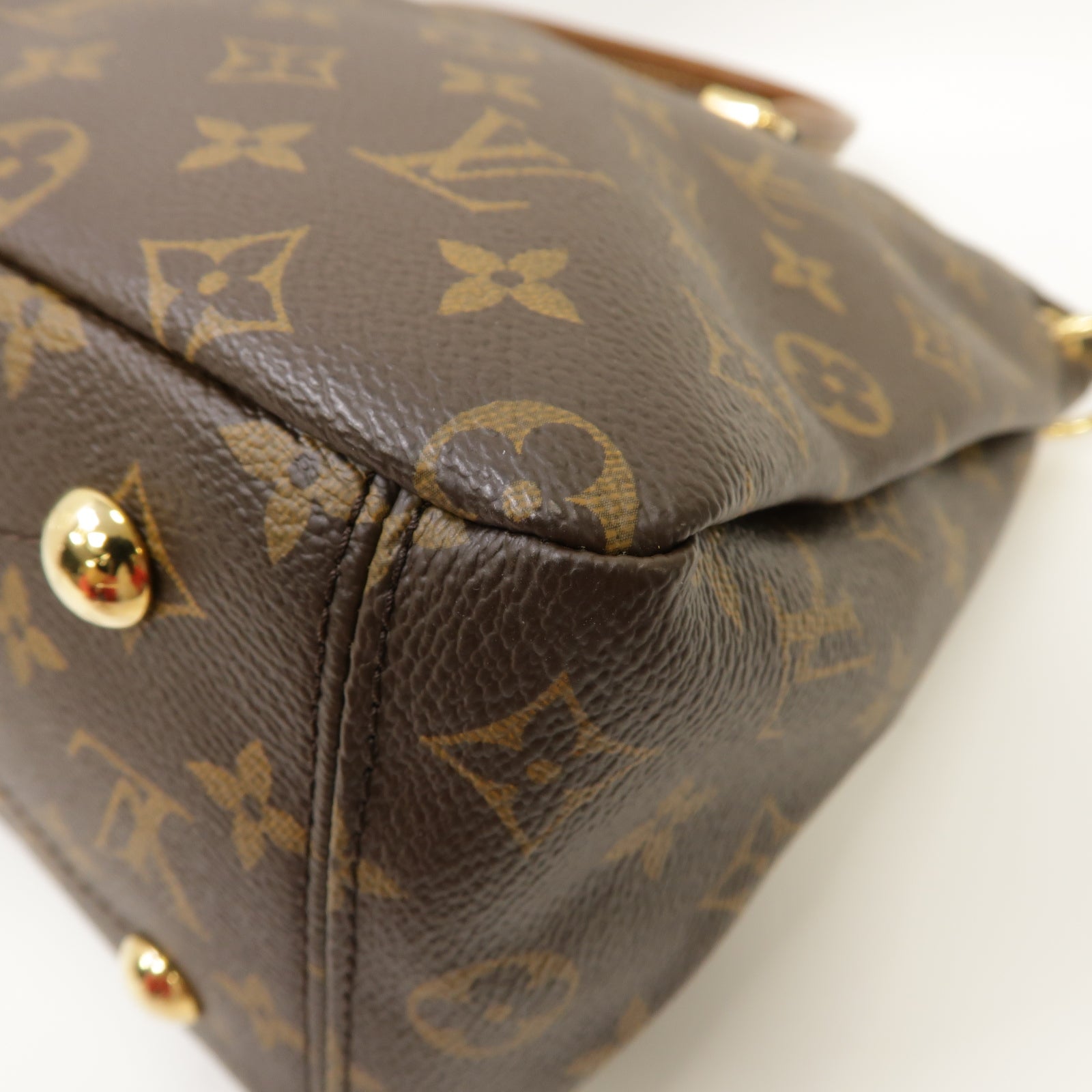 LOUIS VUITTON 【激減優惠】Monogram Pallas金扣手挽肩背兩用袋黑色/棕色