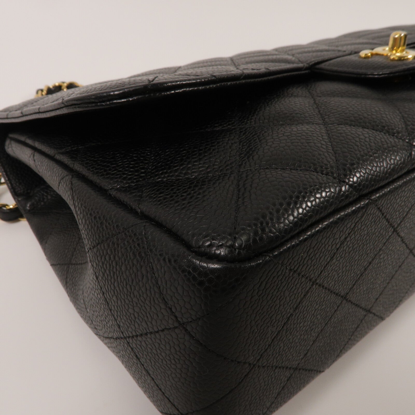CHANEL 牛皮皮革Large Classic鏈帶肩背袋