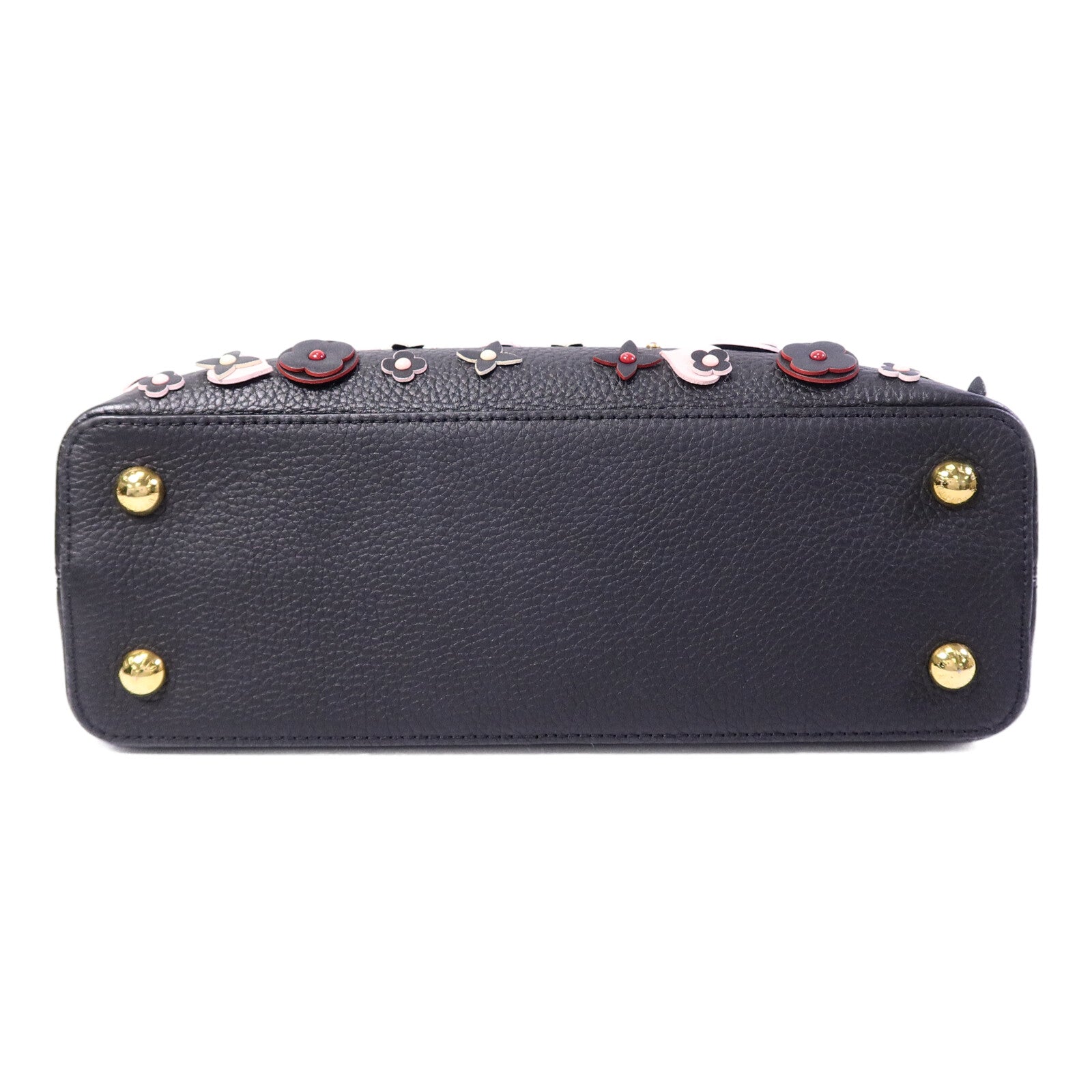 LOUIS VUITTON Taurillon Capucines MM手挽肩背兩用袋