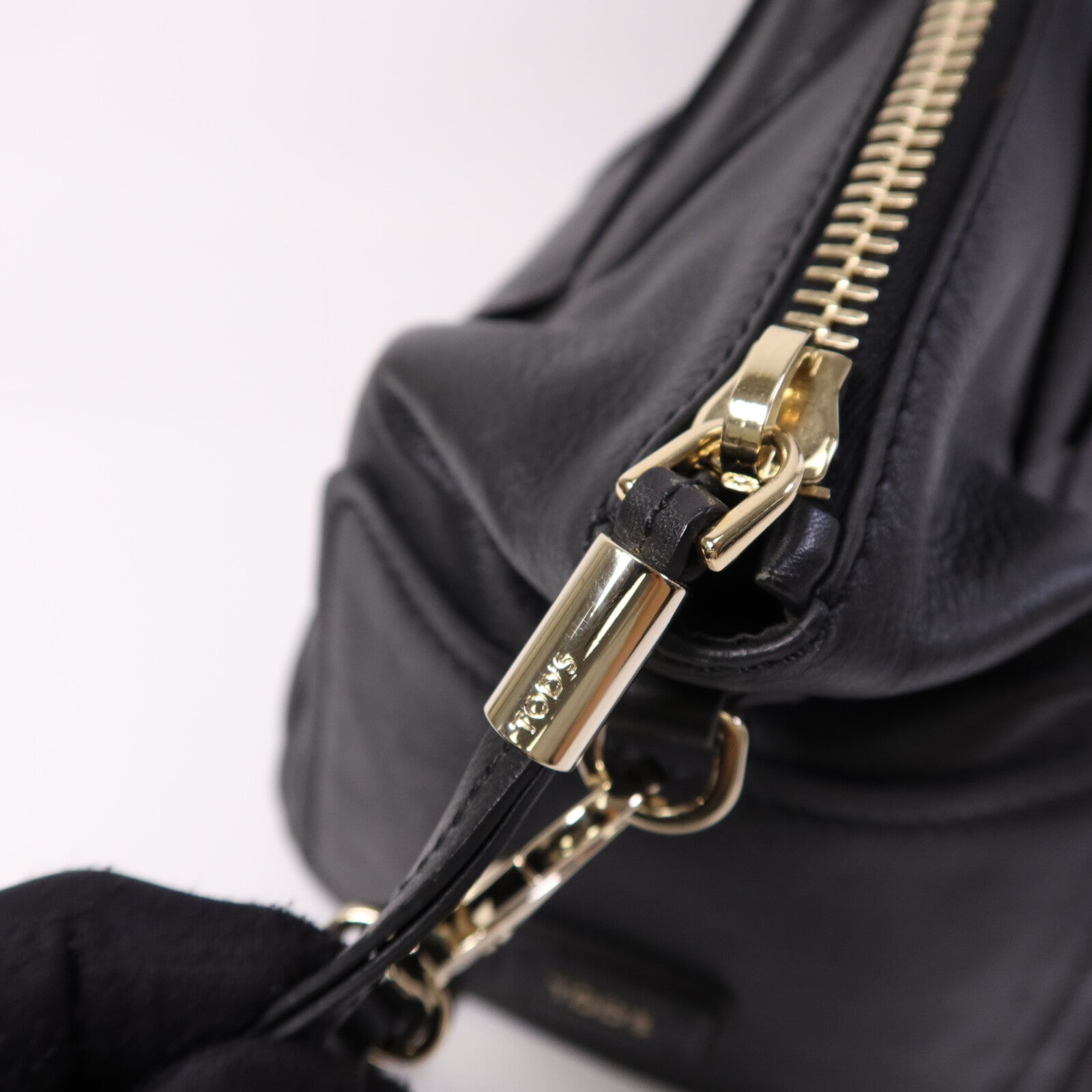 TOD'S 牛皮皮革2 Way Shoulder Bag銀扣肩背袋