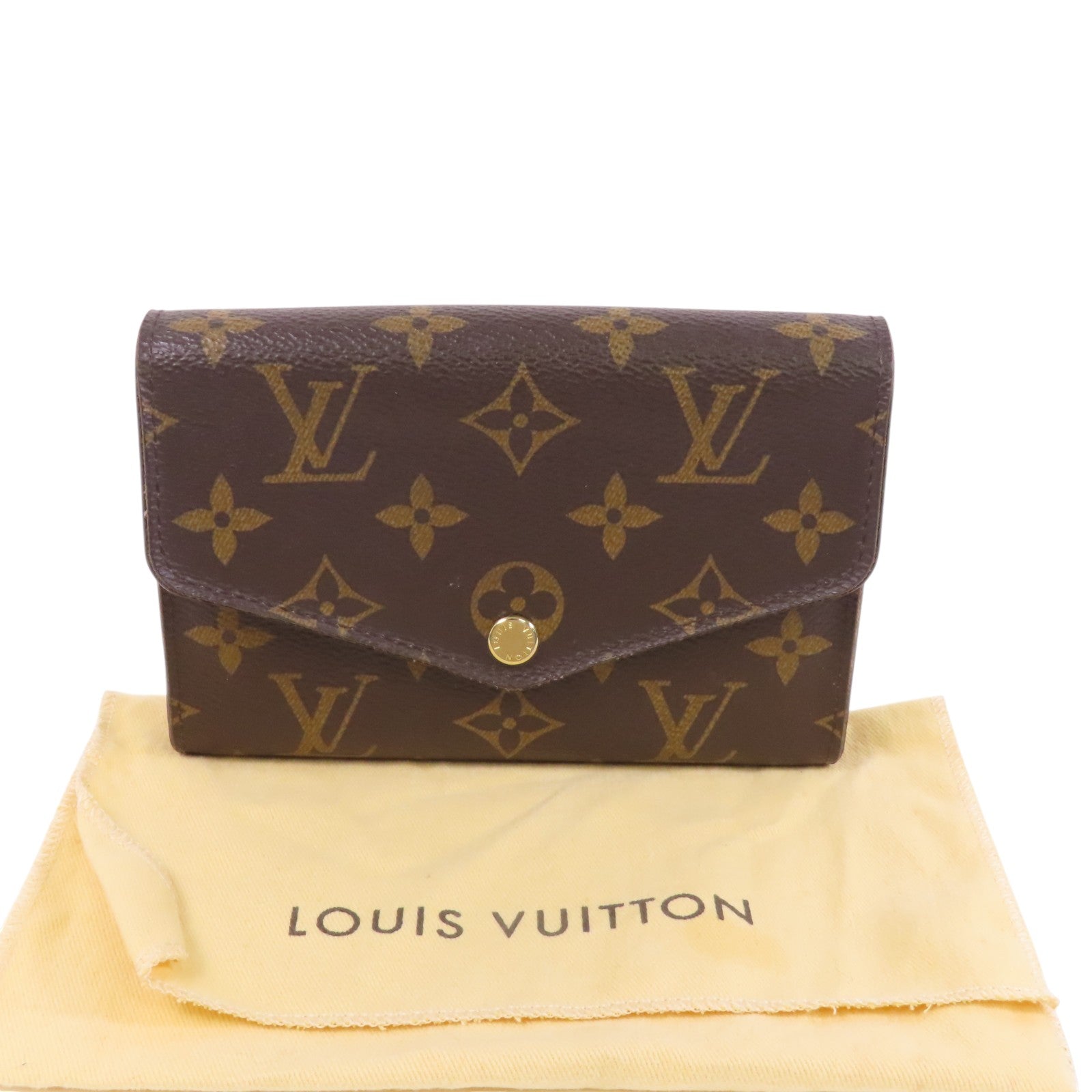 LOUIS VUITTON Monogram Short Wallet金扣短錢包
