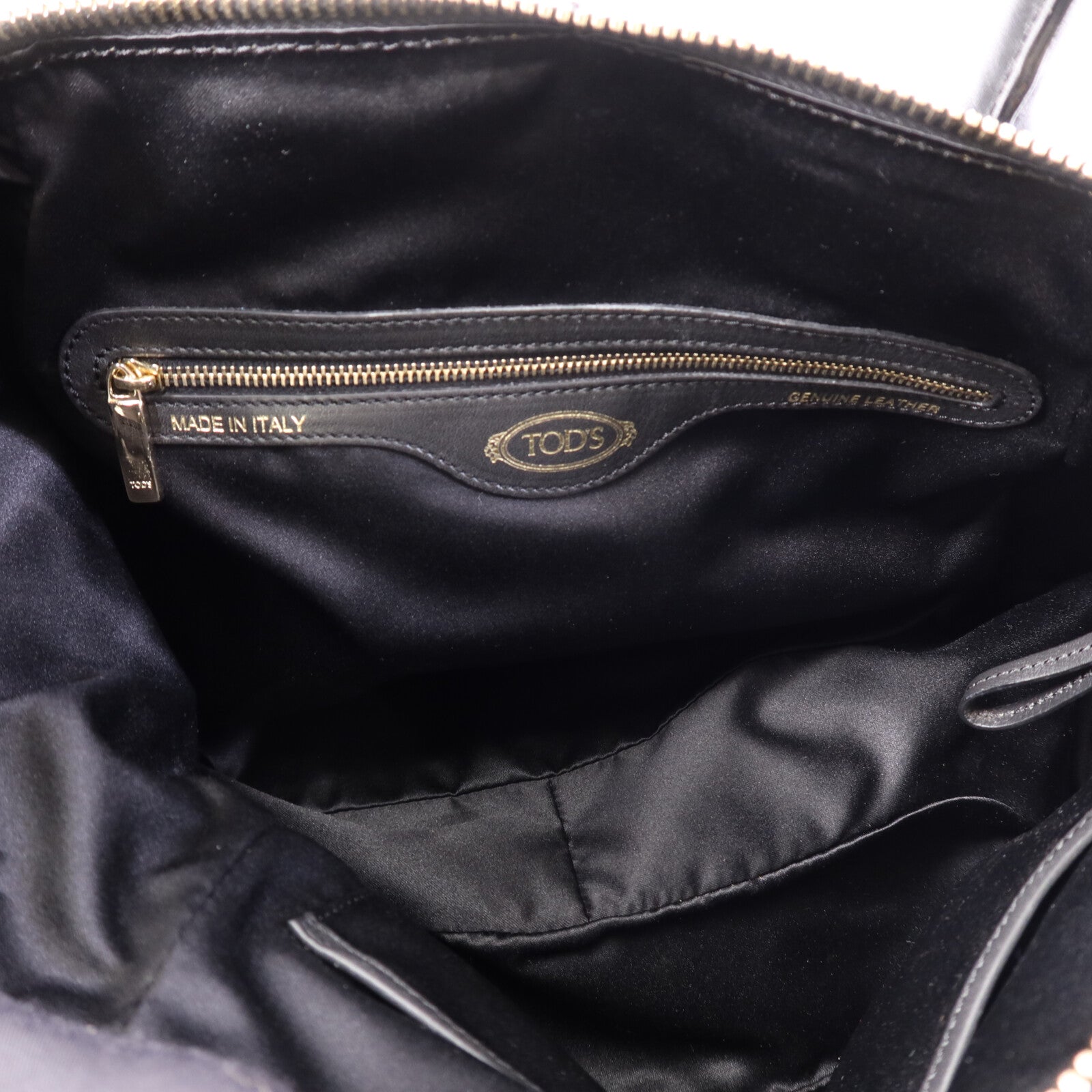 TOD'S 牛皮皮革2 Way Shoulder Bag銀扣肩背袋