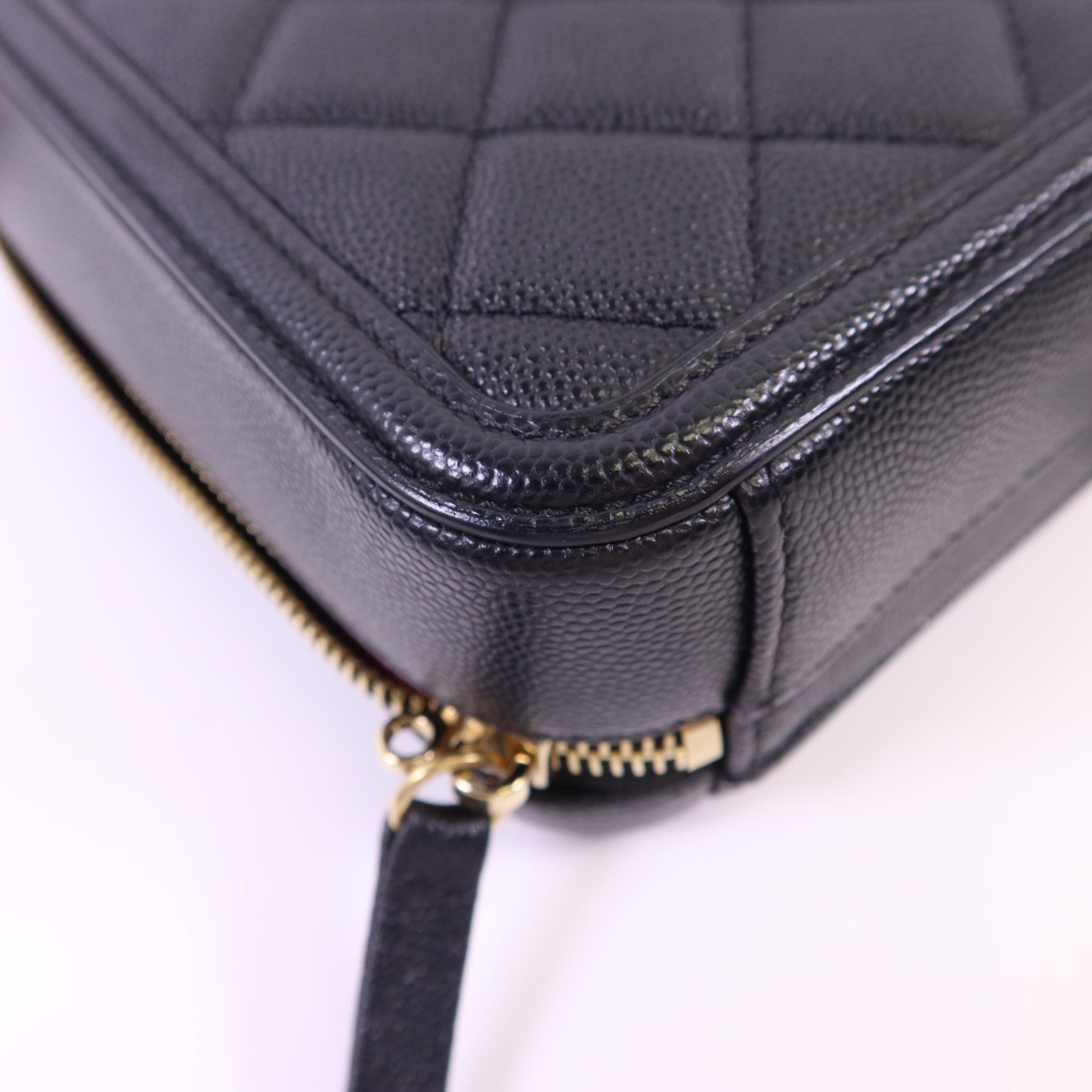 CHANEL 牛皮皮革Vanity Case金扣手挽肩背兩用袋