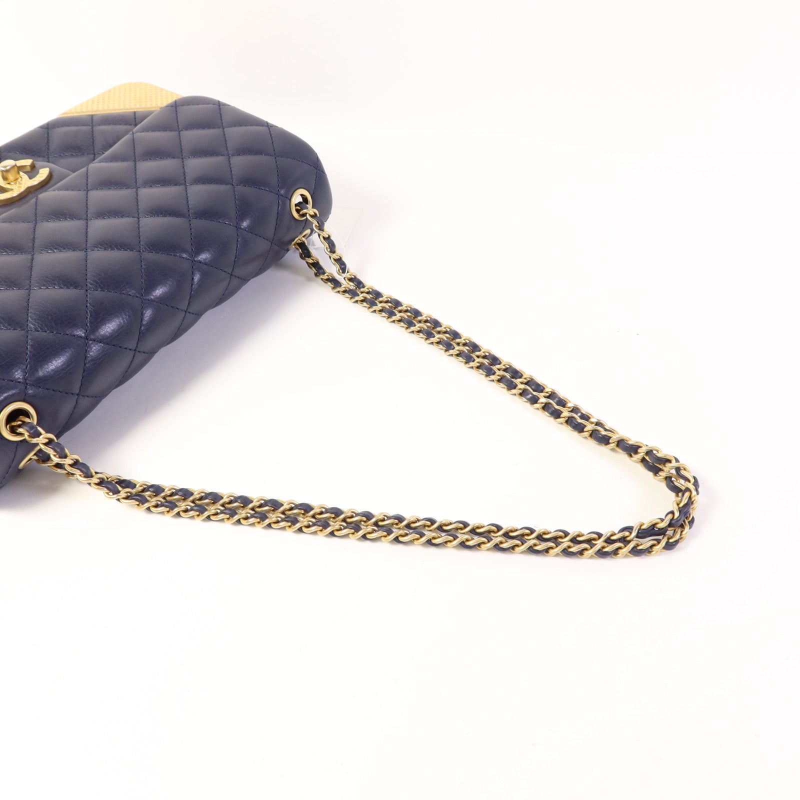 CHANEL 牛皮皮革Chain Shoulder Bag金扣鏈帶肩背袋