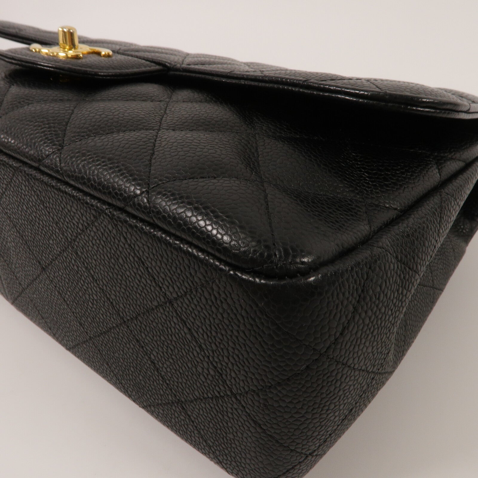 CHANEL 牛皮皮革Large Classic鏈帶肩背袋