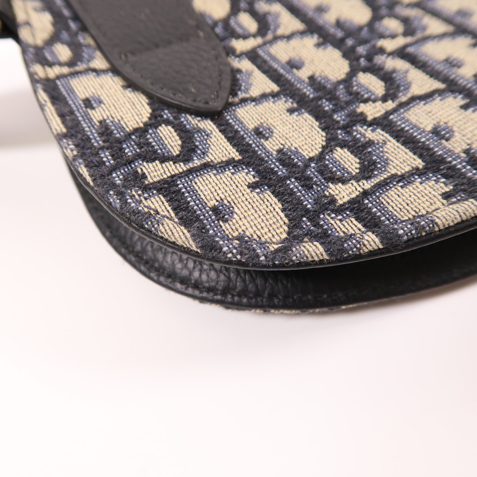 Dior 帆布Oblique Saddle Messenger銀扣肩背袋